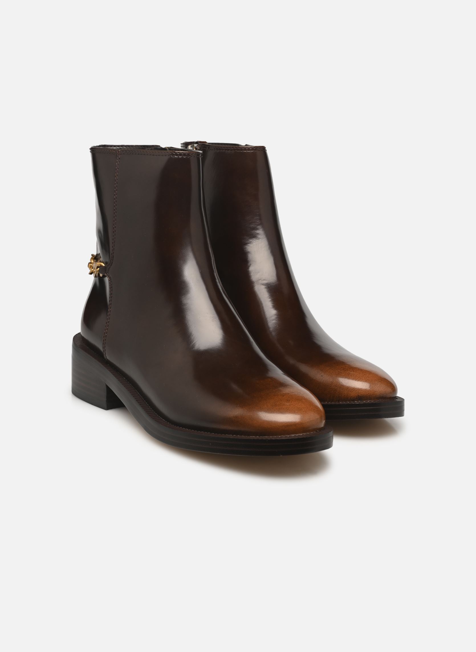 Enkellaarzen en boots CARLISLE FLAT BOOTIE dames bruin Michael Michael Kors Enkellaarzen en boots CARLISLE FLAT BOOTIE dames bruin Luggage