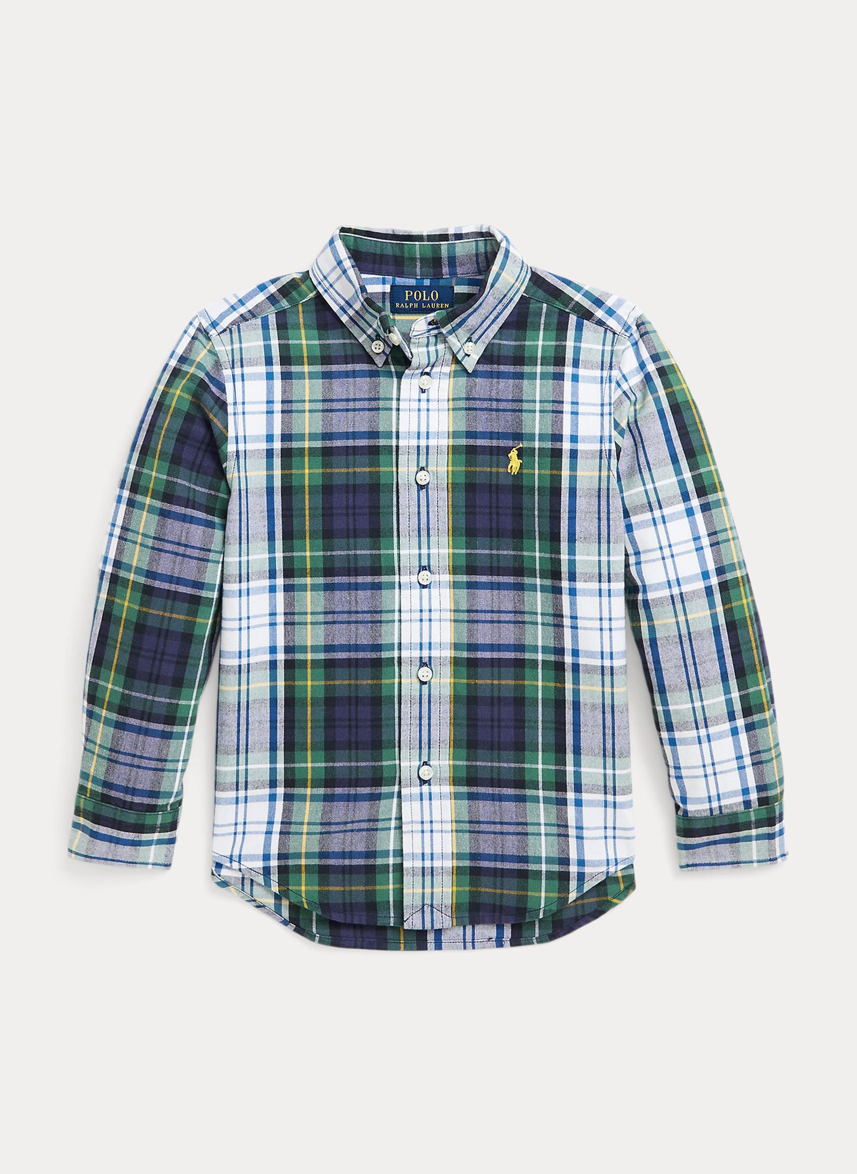 Lange mouw overhemden Ls Bd Ppc-Shirts-Sport Shirt 323952201 jongens wit Polo Ralph Lauren Lange mouw overhemden Ls Bd Ppc-Shirts-Sport Shirt 323952201 jongens wit 6505 WHITE/GREEN MULTI