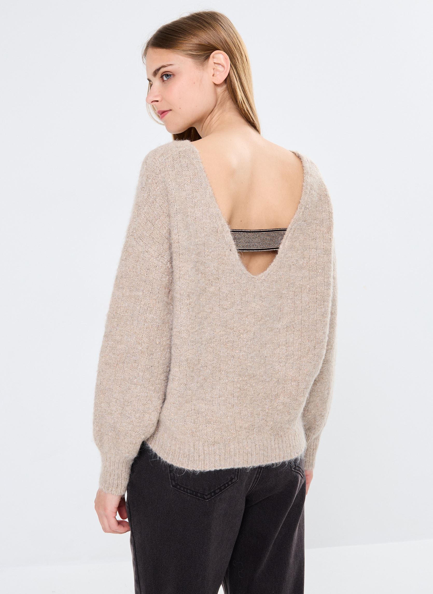 Pullover Young Ladies Knitted Sweater EL1001CH damen beige Lili Sidonio Pullover Young Ladies Knitted Sweater EL1001CH damen beige LIGHT BEIGE