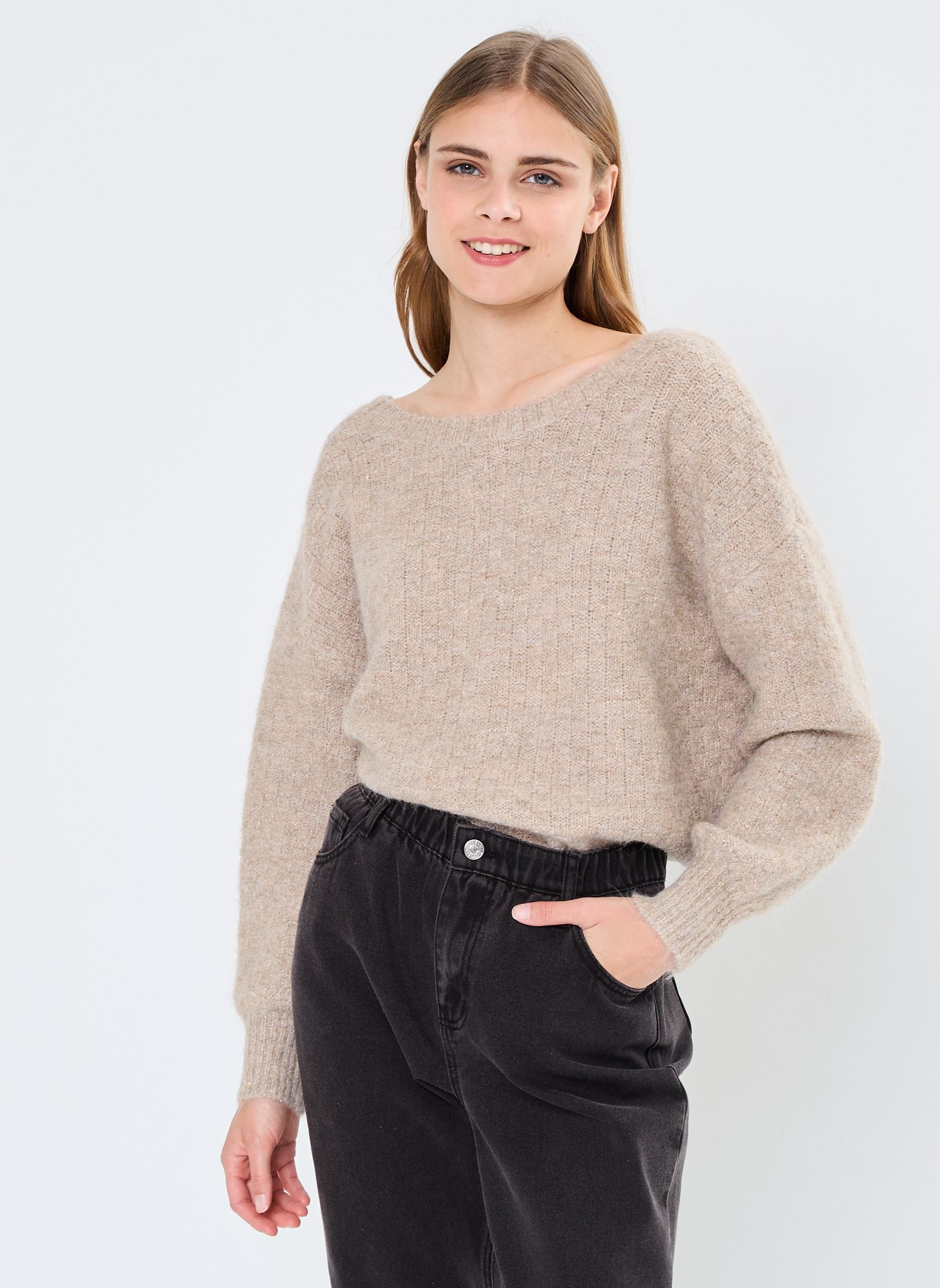 Pullover Young Ladies Knitted Sweater EL1001CH damen beige Lili Sidonio Pullover Young Ladies Knitted Sweater EL1001CH damen beige LIGHT BEIGE