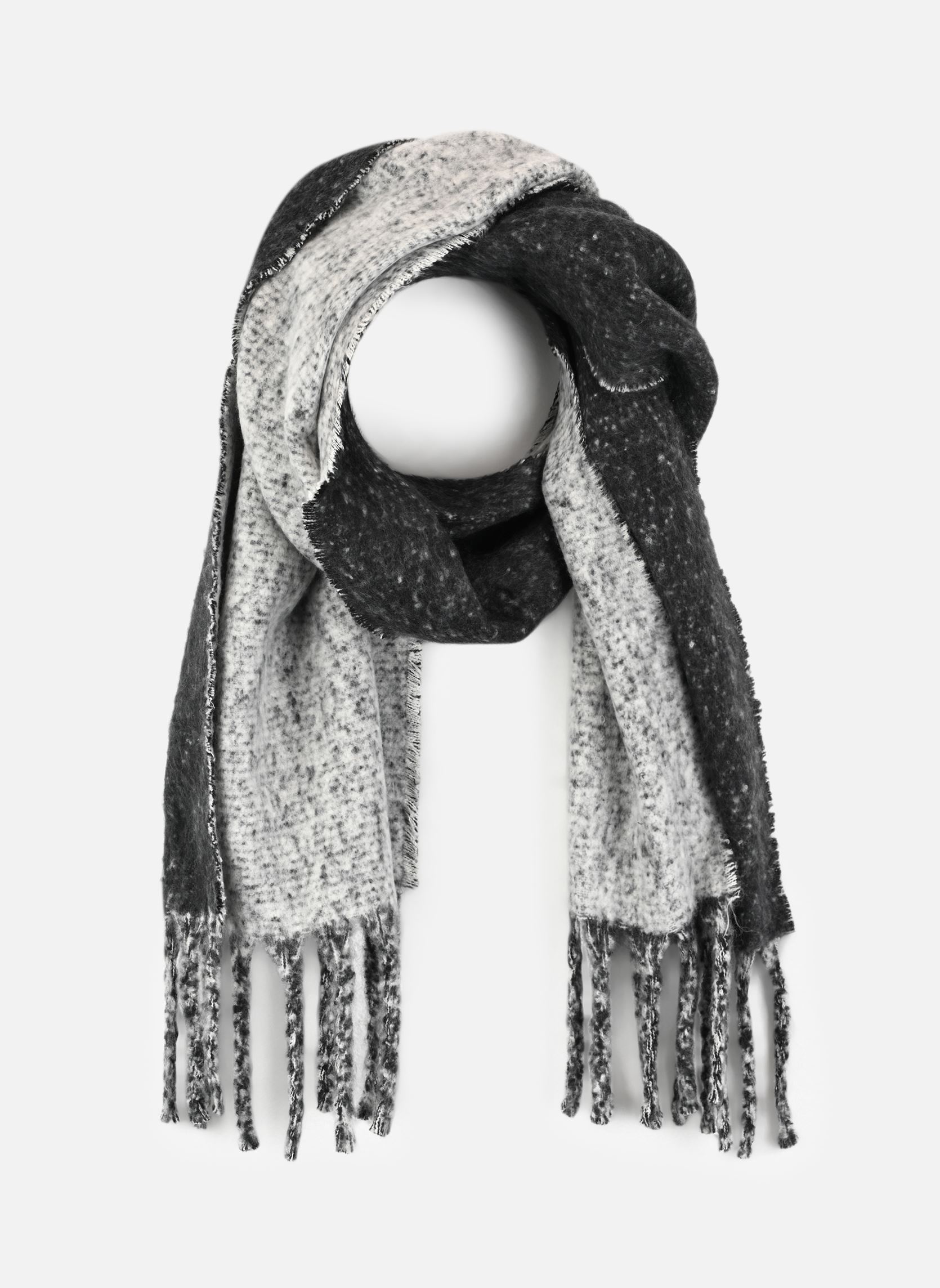 Schals Young Ladies Knitted Scarf damen schwarz Lili Sidonio Schals Young Ladies Knitted Scarf damen schwarz BLACK/WHITE