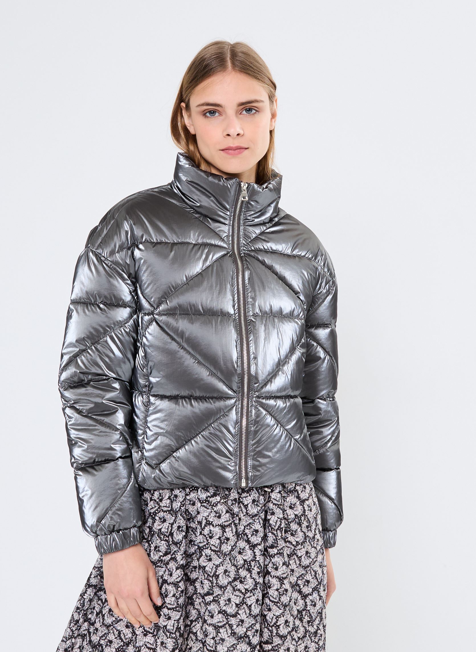 Piumini Young Ladies Woven Padded Jacket donna argento Lili Sidonio Piumini Young Ladies Woven Padded Jacket donna argento GUN METAL