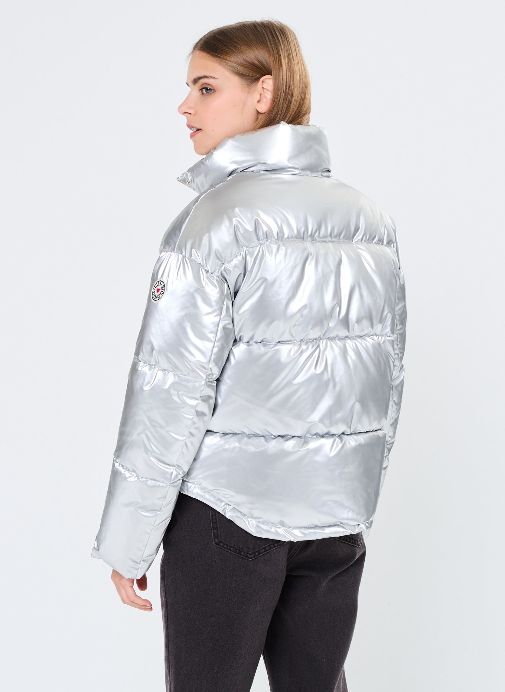 Daunenjacken Young Ladies Woven Padded Jacket damen silber Lili Sidonio Daunenjacken Young Ladies Woven Padded Jacket damen silber SILVER