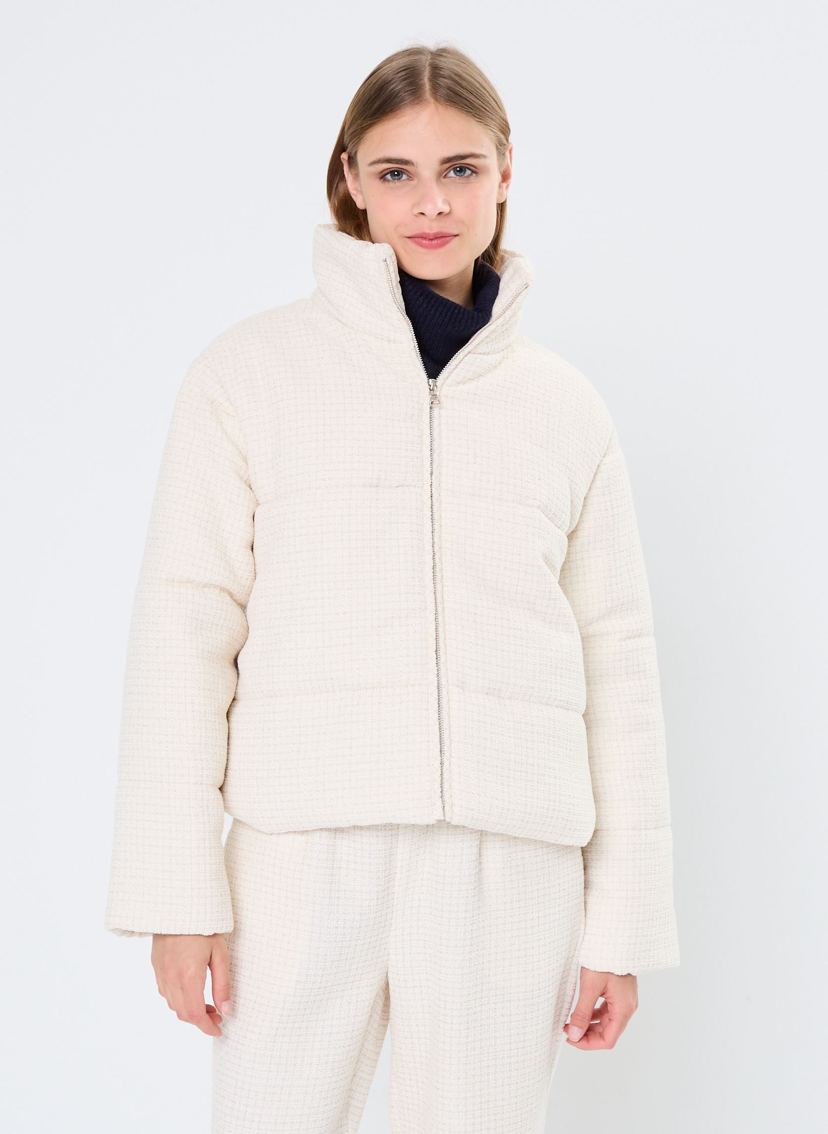 Doudounes Young Ladies Woven Padded Jacket femme blanc Lili Sidonio Doudounes Young Ladies Woven Padded Jacket femme blanc OFFWHITE