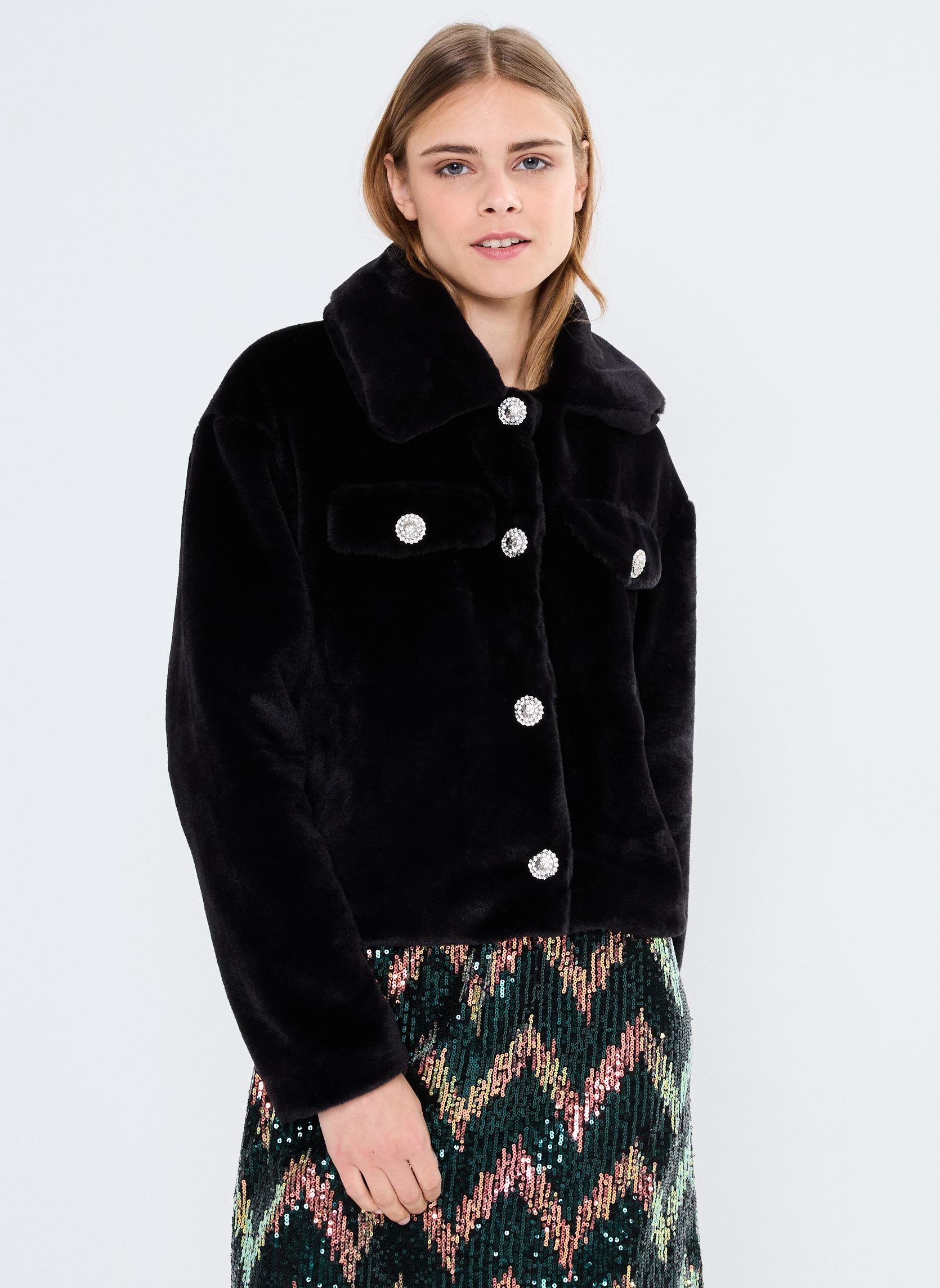 Bontjassen Young Ladies Woven Jacket HAL51CH dames zwart Lili Sidonio Bontjassen Young Ladies Woven Jacket HAL51CH dames zwart BLACK