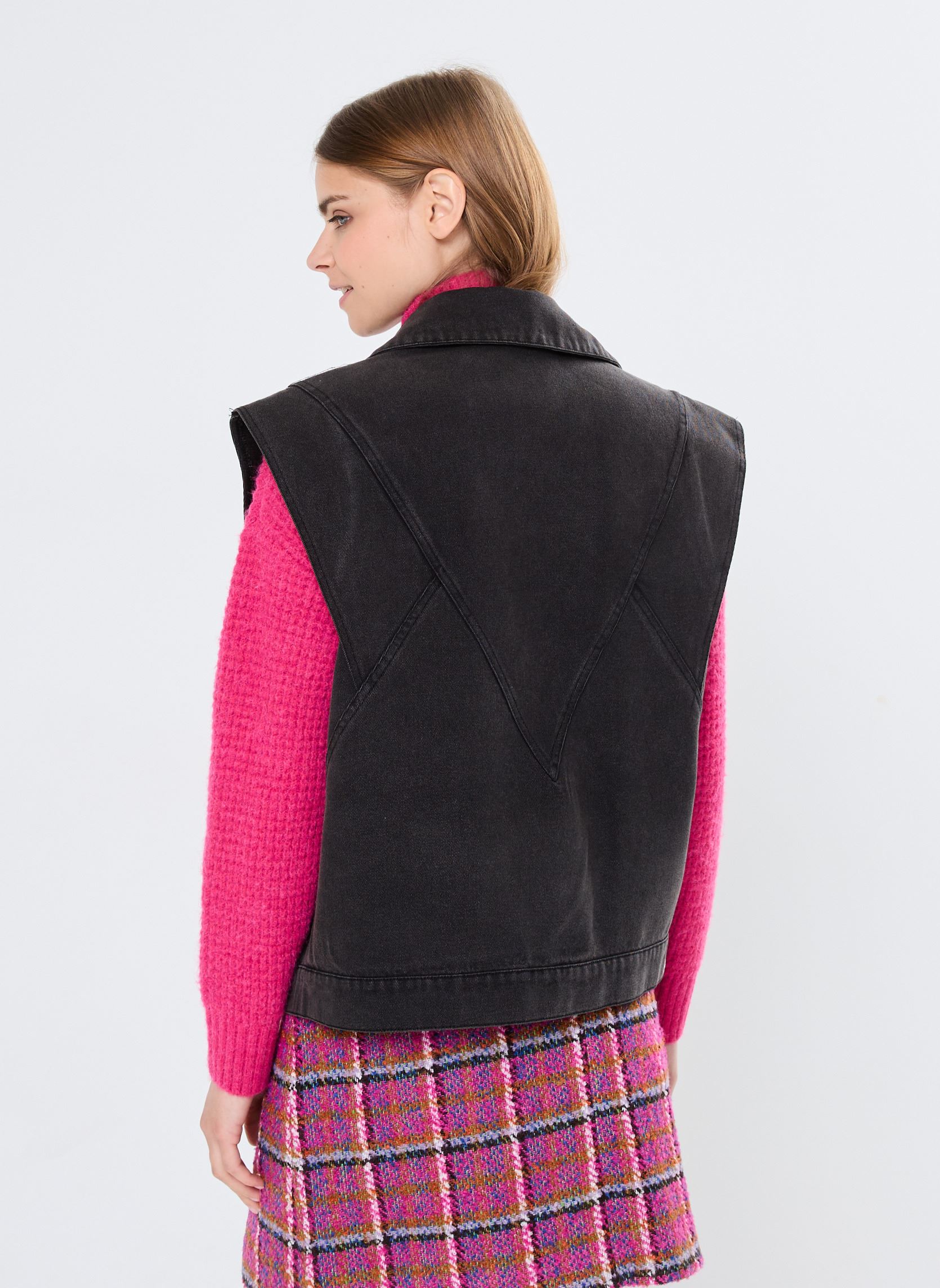 Vestes sans manches Young Ladies Woven Sleeveless Jacket HAL femme noir Lili Sidonio Vestes sans manches Young Ladies Woven Sleeveless Jacket HAL femme noir BLACK