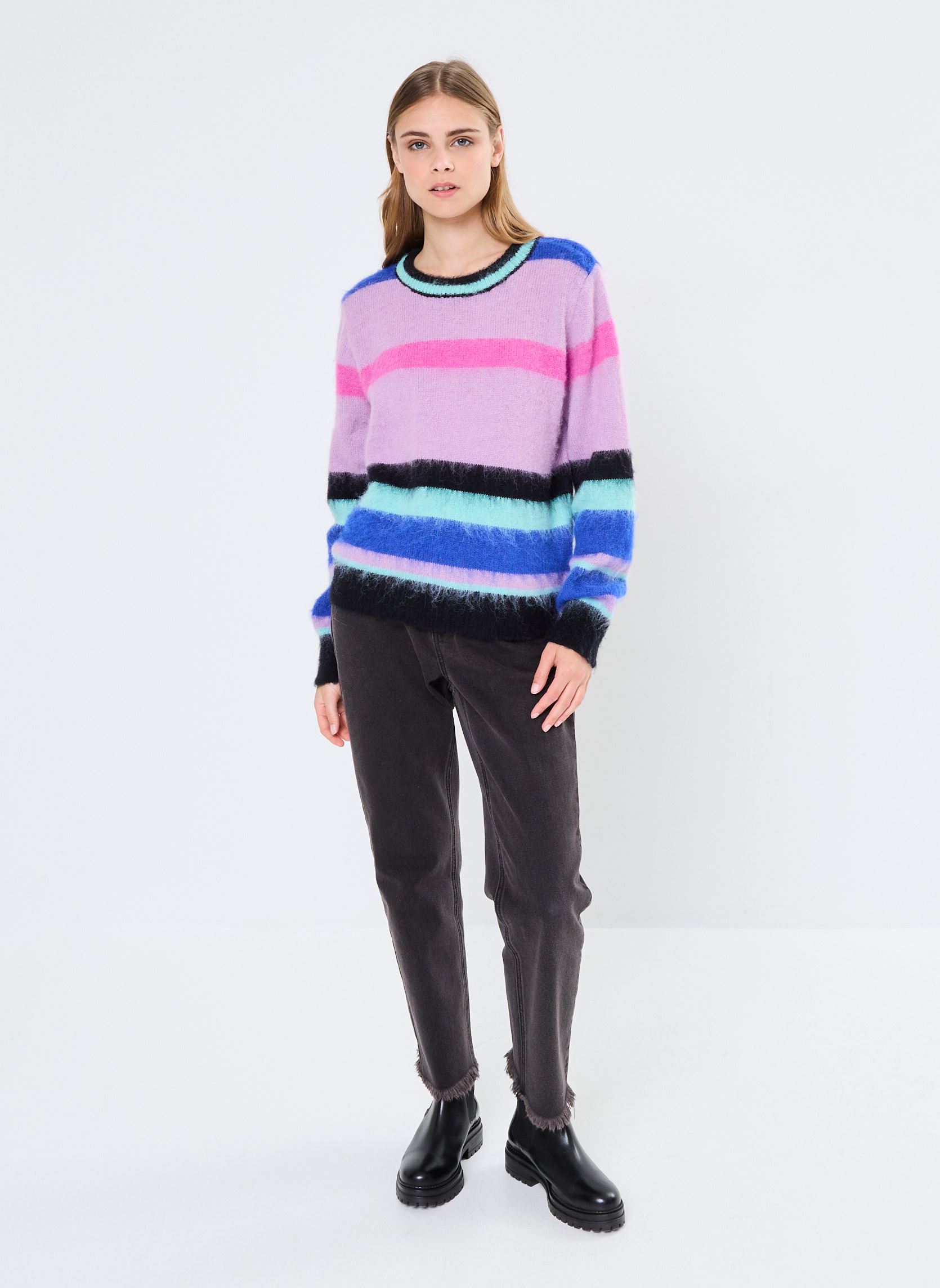 Pulls Young Ladies Knitted Sweater LAL344CH femme multicolore Lili Sidonio Pulls Young Ladies Knitted Sweater LAL344CH femme multicolore ROYAL BLUE