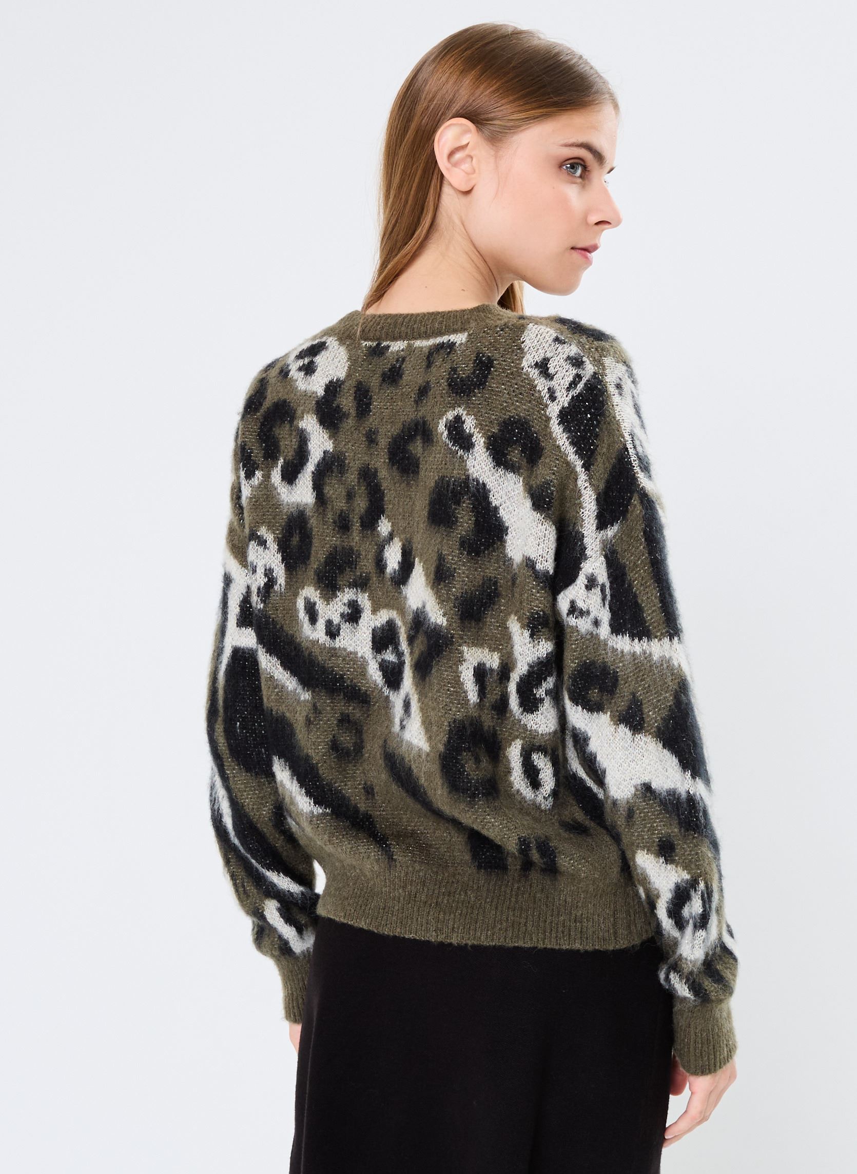 Pulls Young Ladies Knitted Animal print Sweate femme multicolore Lili Sidonio Pulls Young Ladies Knitted Animal print Sweate femme multicolore KHAKI