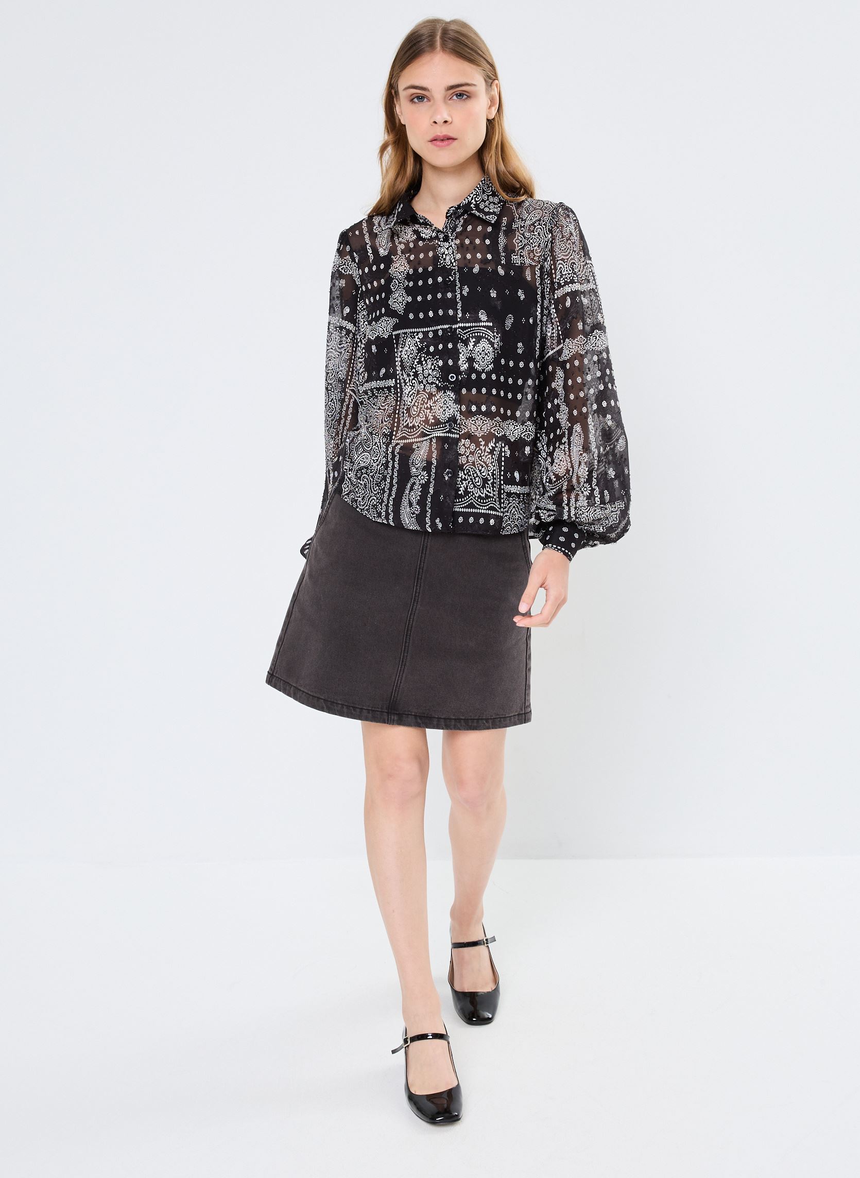 Chemises manches longues Young Ladies Woven LS Shirt femme multicolore Lili Sidonio Chemises manches longues Young Ladies Woven LS Shirt femme multicolore BLACK BRUCE
