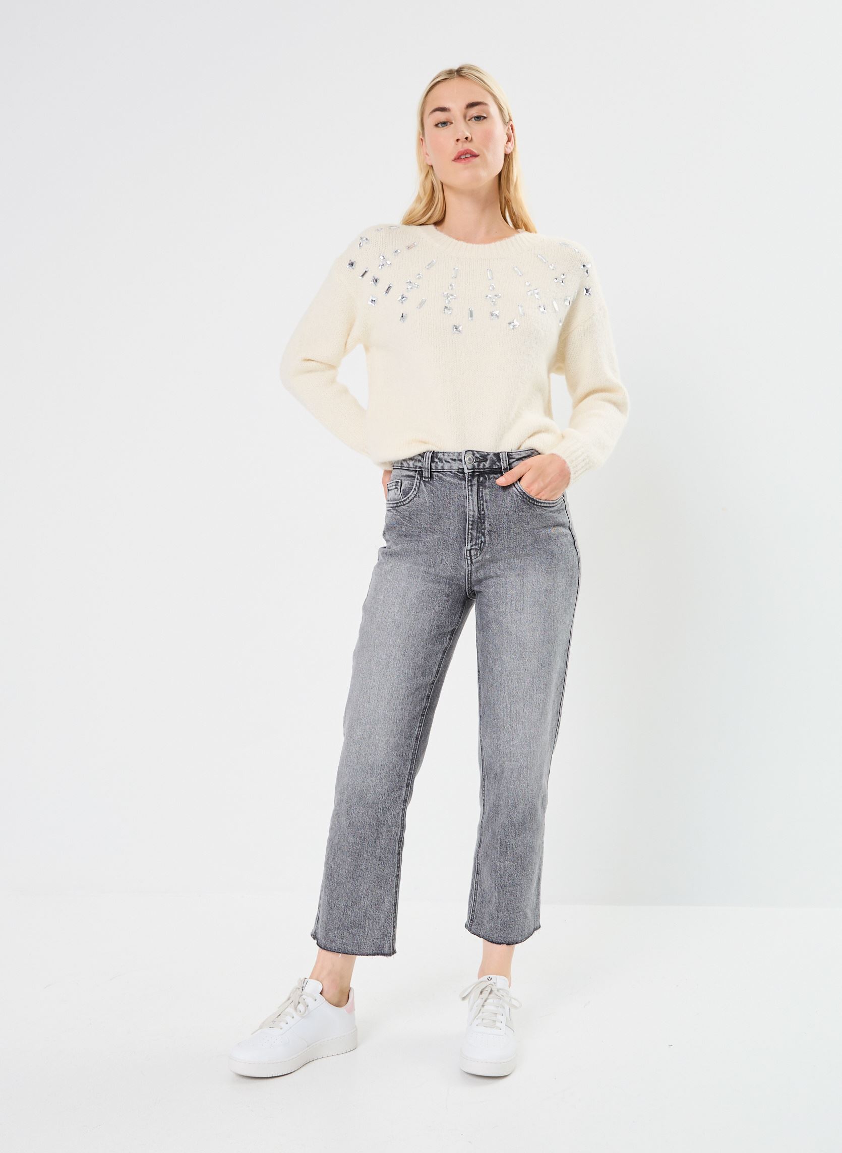 Pulls Young Ladies Knitted Sweater LAL494CH femme blanc Lili Sidonio Pulls Young Ladies Knitted Sweater LAL494CH femme blanc OFFWHITE