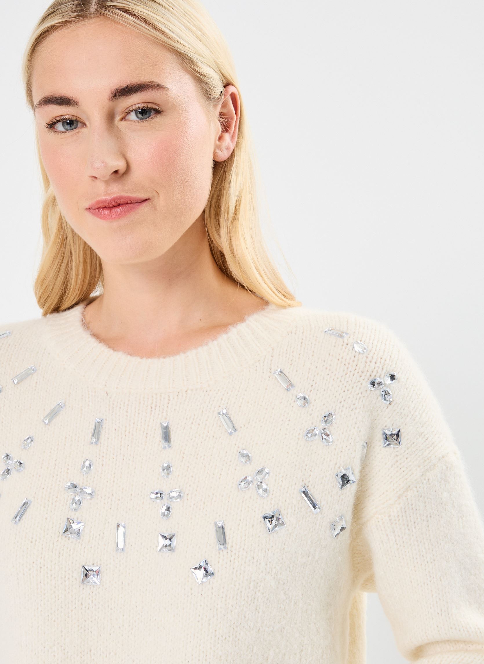 Pulls Young Ladies Knitted Sweater LAL494CH femme blanc Lili Sidonio Pulls Young Ladies Knitted Sweater LAL494CH femme blanc OFFWHITE