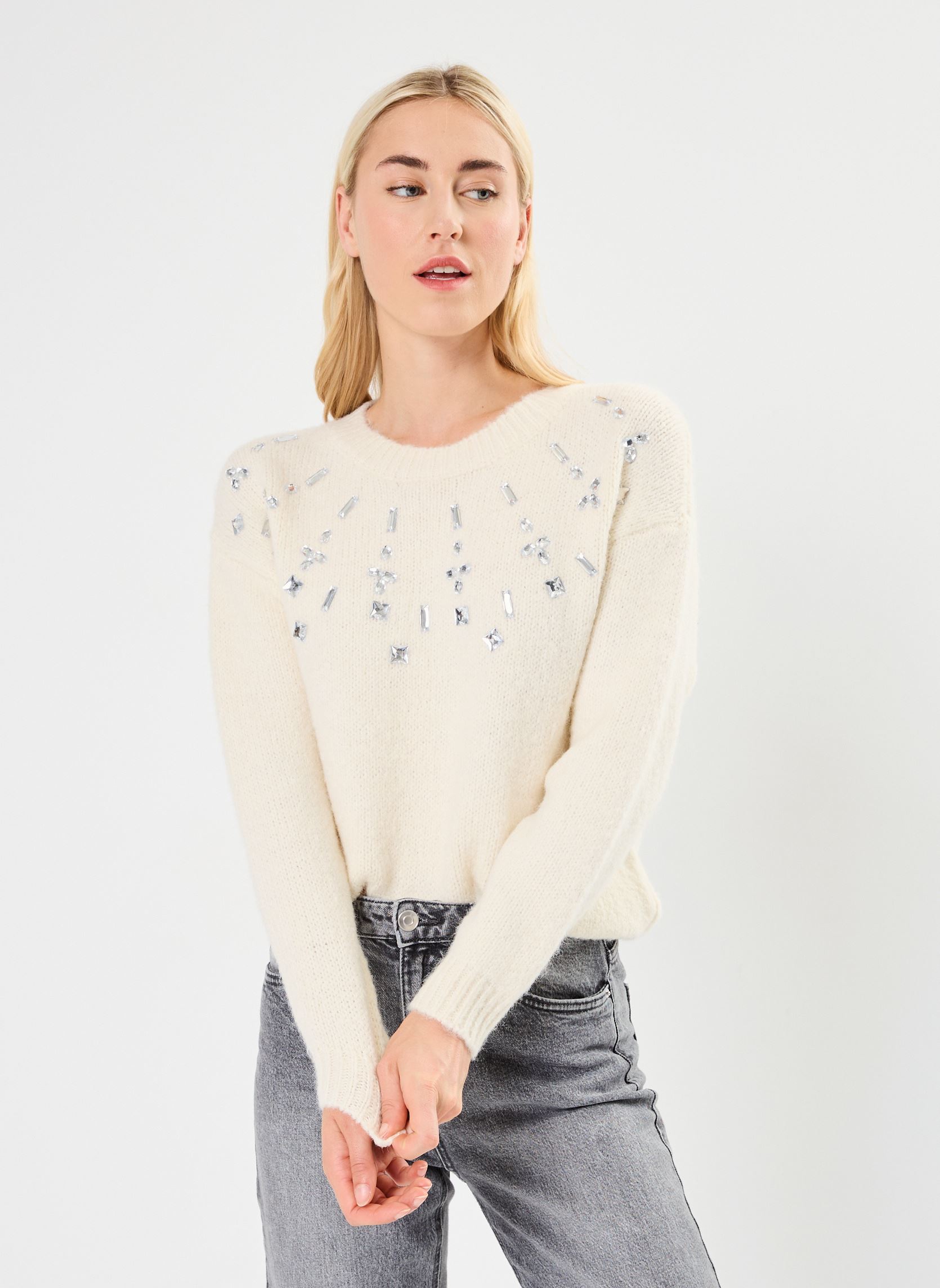 Pulls Young Ladies Knitted Sweater LAL494CH femme blanc Lili Sidonio Pulls Young Ladies Knitted Sweater LAL494CH femme blanc OFFWHITE