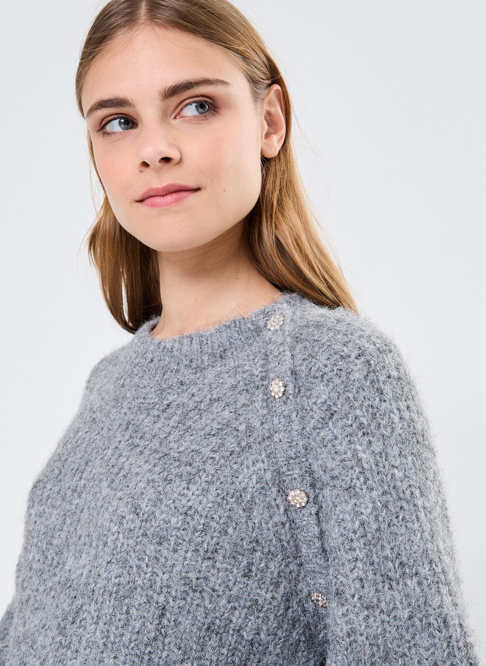 Pulls Young Ladies Knitted Sweater LAL504CH femme gris Lili Sidonio Pulls Young Ladies Knitted Sweater LAL504CH femme gris ASH DARK GREY