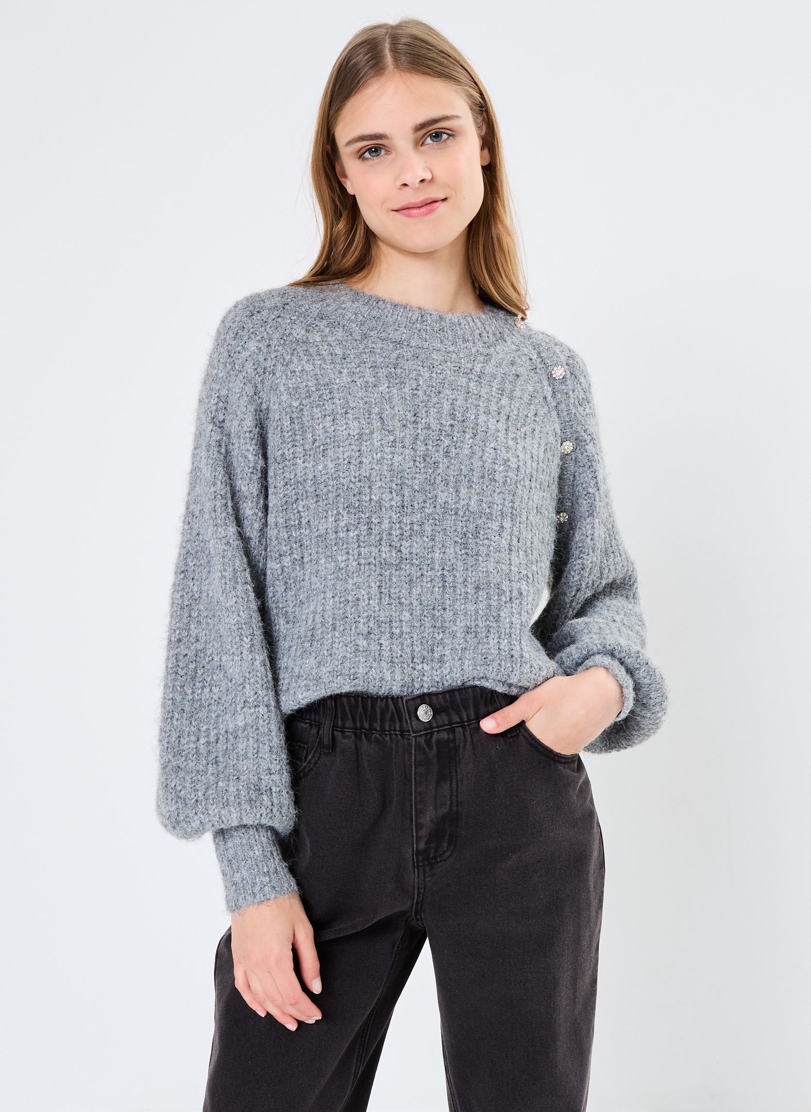 Pulls Young Ladies Knitted Sweater LAL504CH femme gris Lili Sidonio Pulls Young Ladies Knitted Sweater LAL504CH femme gris ASH DARK GREY