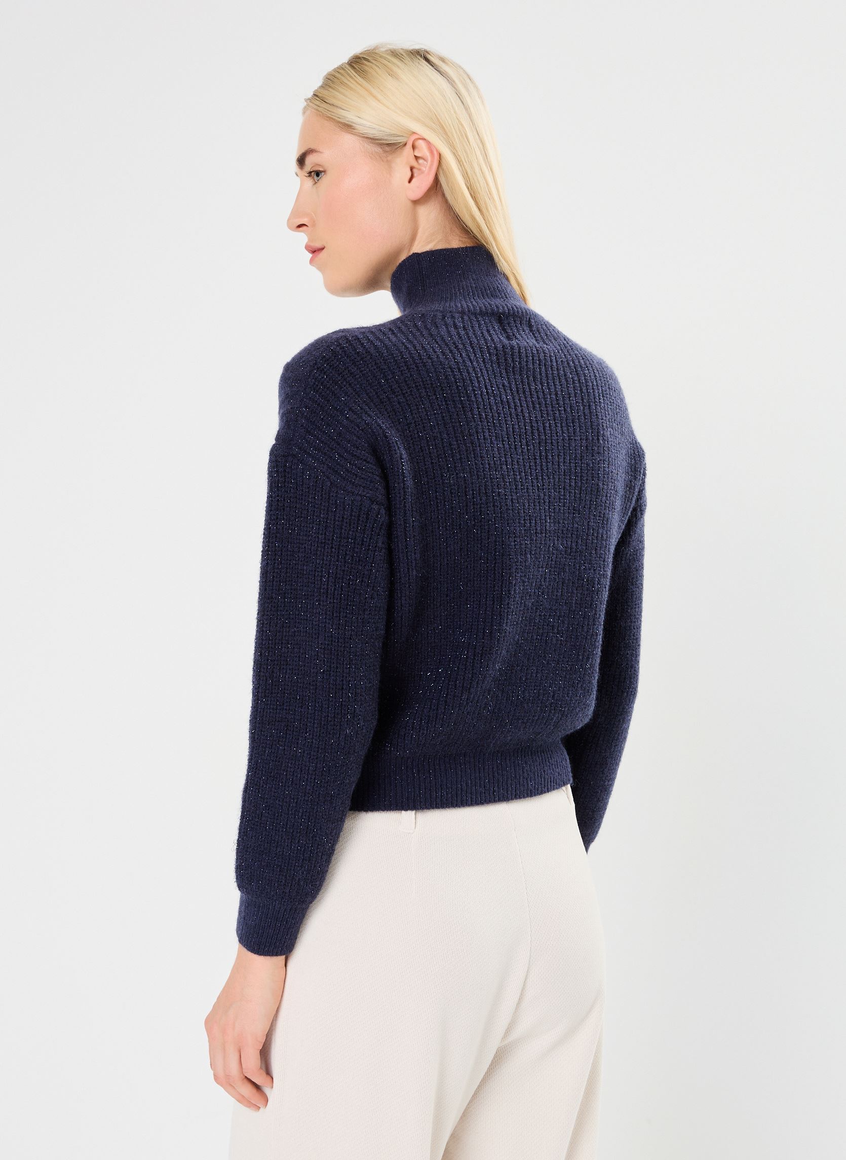 Truien Young Ladies Knitted Sweater LAL512CH dames blauw Lili Sidonio Truien Young Ladies Knitted Sweater LAL512CH dames blauw NAVY BLUE