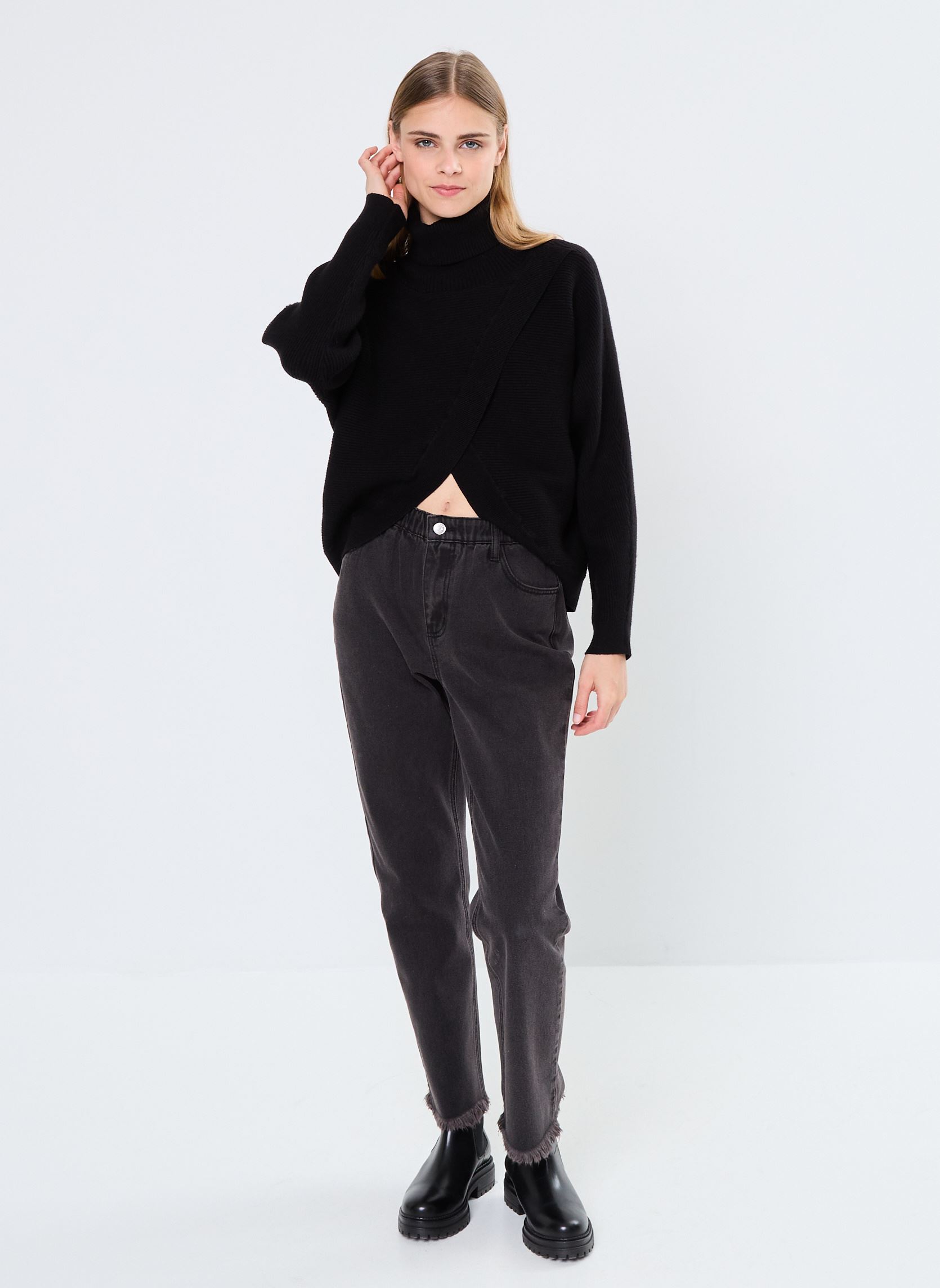 Jerseys Young Ladies Knitted Sweater LALF135CH mujer negro Lili Sidonio Jerseys Young Ladies Knitted Sweater LALF135CH mujer negro BLACK