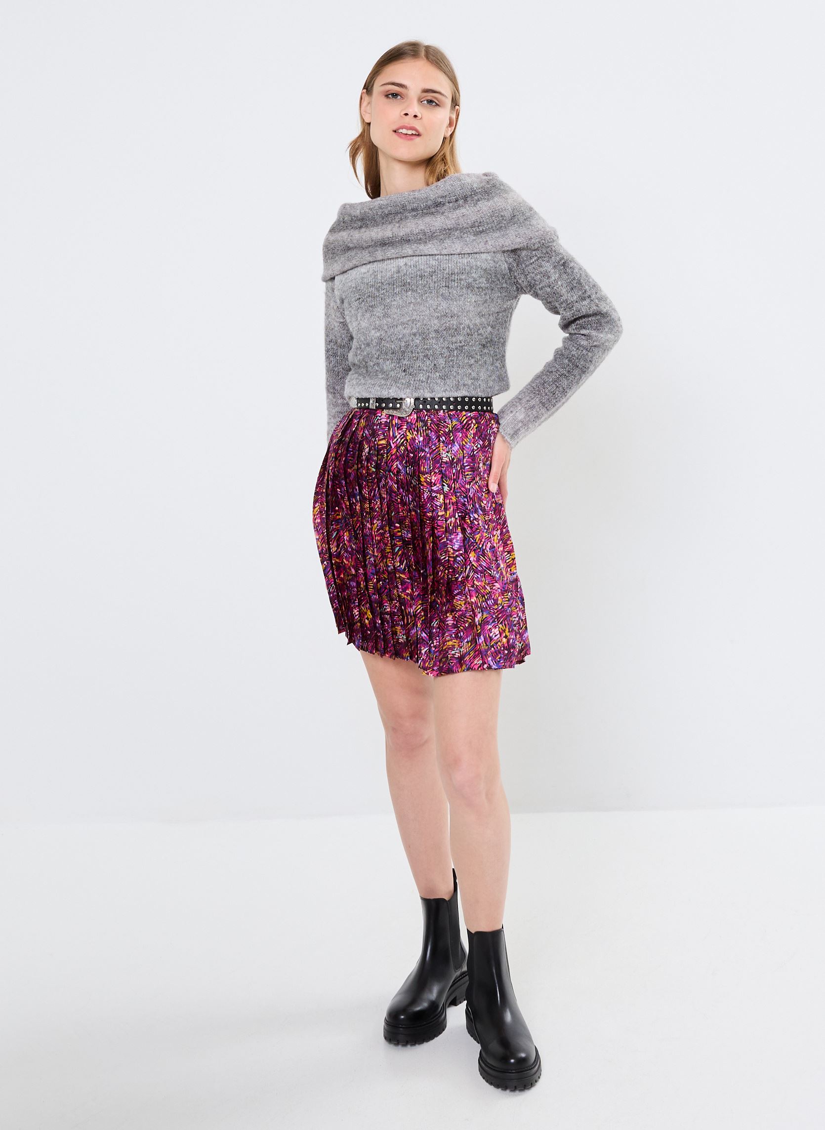 Pulls Young Ladies Knitted Sweater LALF145CH femme gris Lili Sidonio Pulls Young Ladies Knitted Sweater LALF145CH femme gris ASH DARK GREY