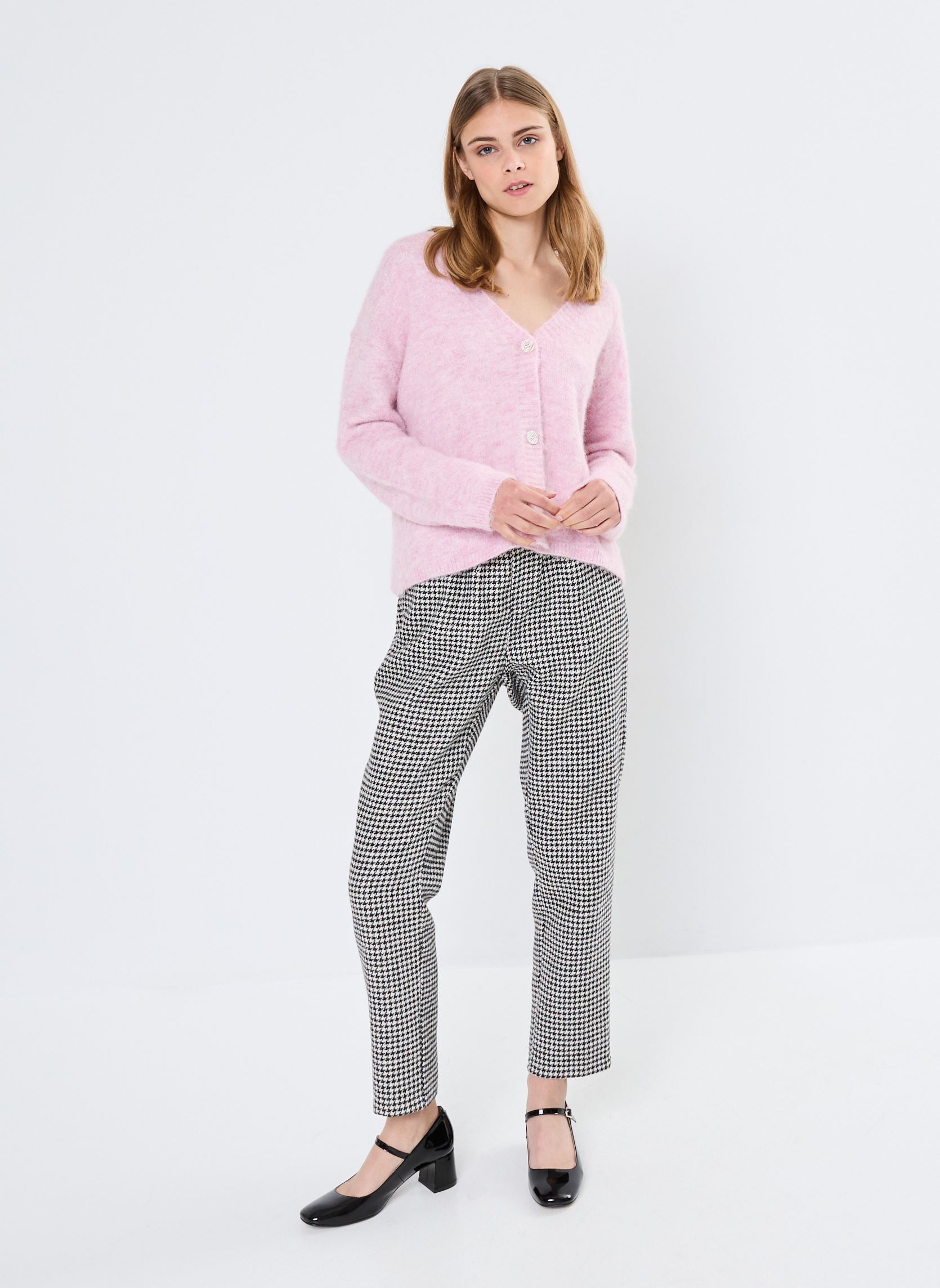 Gilets Young Ladies Knitted Cardigan femme rose Lili Sidonio Gilets Young Ladies Knitted Cardigan femme rose LIGHT PINK
