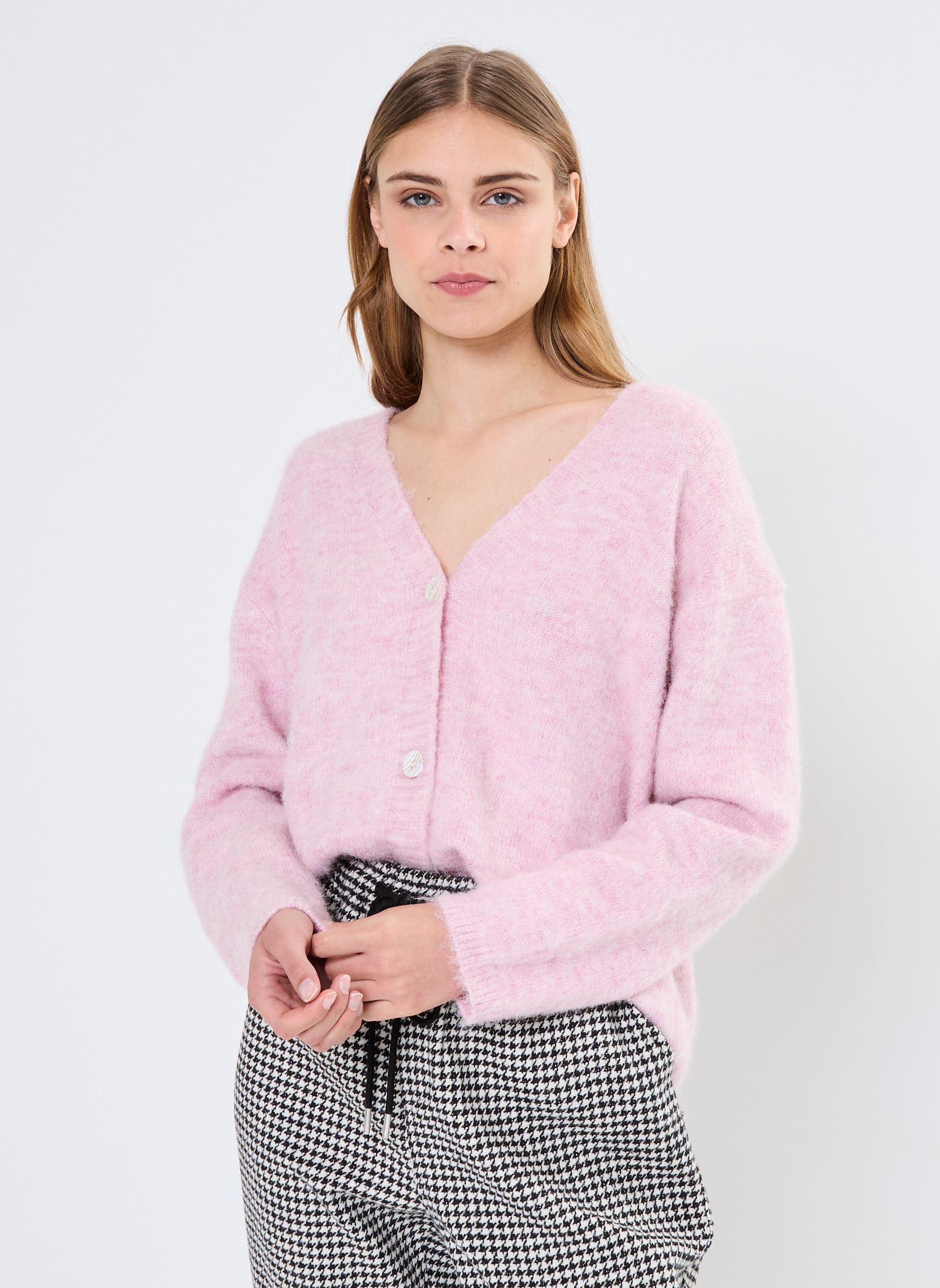 Gilets Young Ladies Knitted Cardigan femme rose Lili Sidonio Gilets Young Ladies Knitted Cardigan femme rose LIGHT PINK