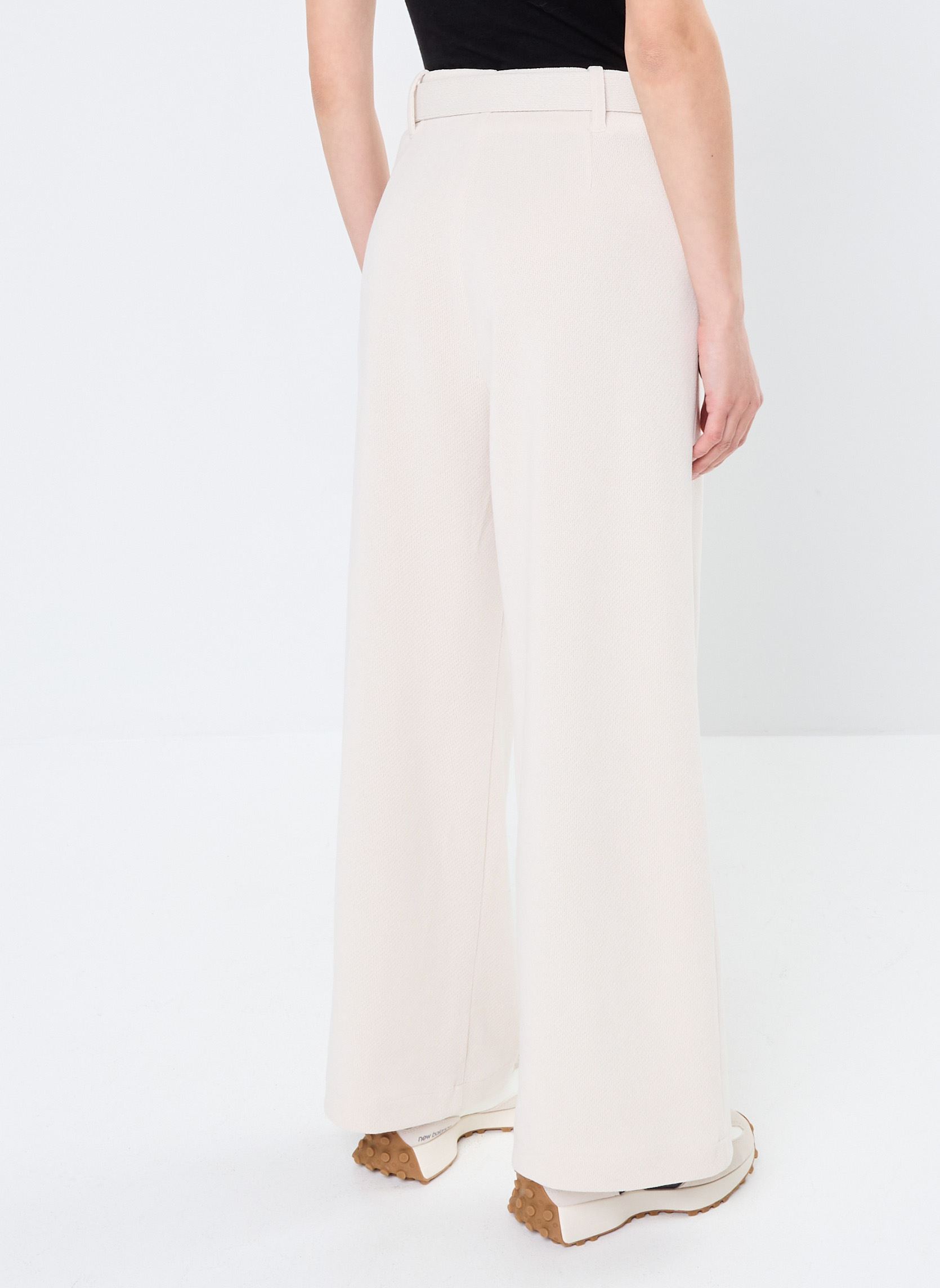 Weite Hosen Young Ladies Knitted Pants damen weiß Lili Sidonio Weite Hosen Young Ladies Knitted Pants damen weiß OFFWHITE