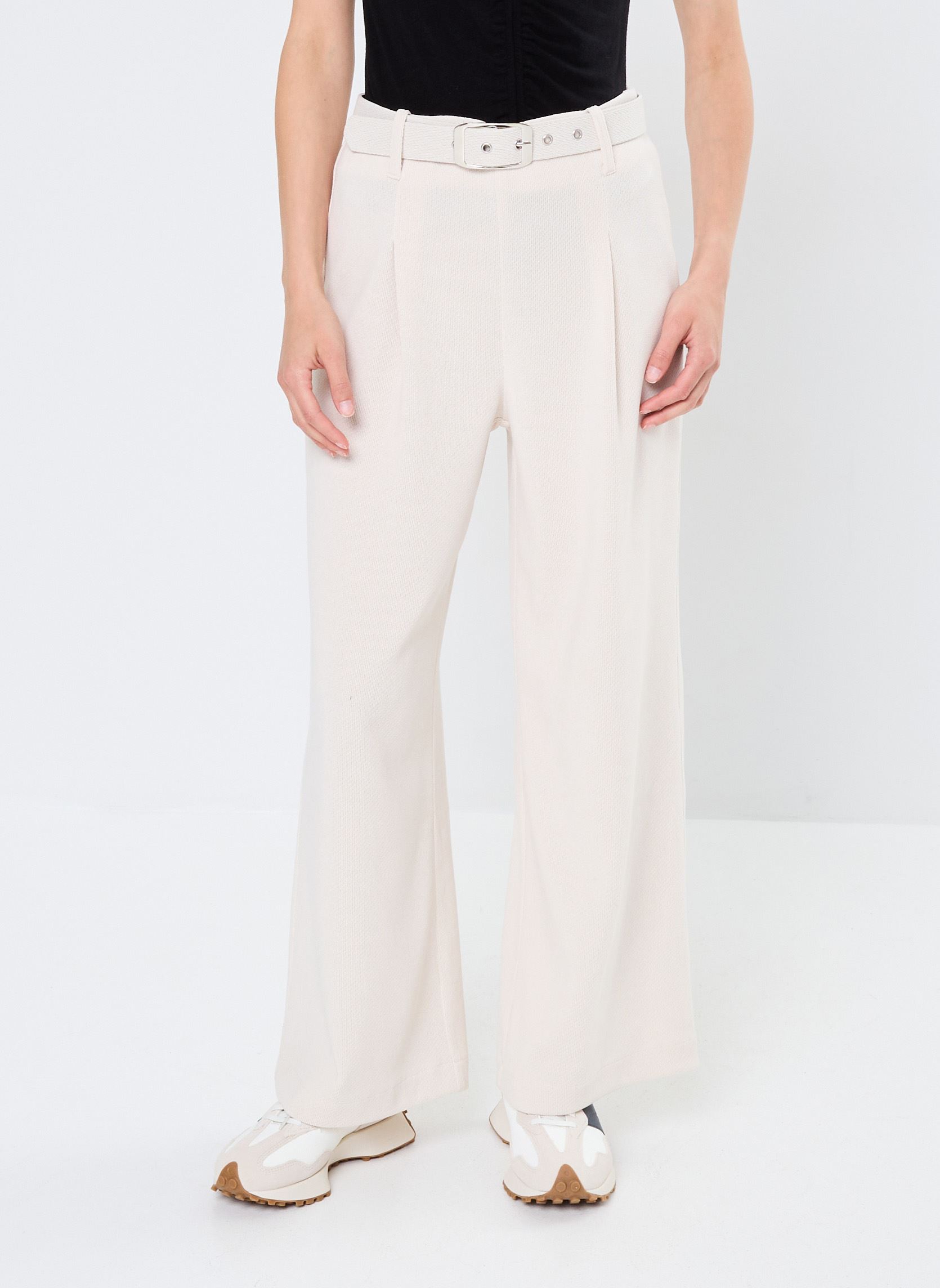 Weite Hosen Young Ladies Knitted Pants damen weiß Lili Sidonio Weite Hosen Young Ladies Knitted Pants damen weiß OFFWHITE