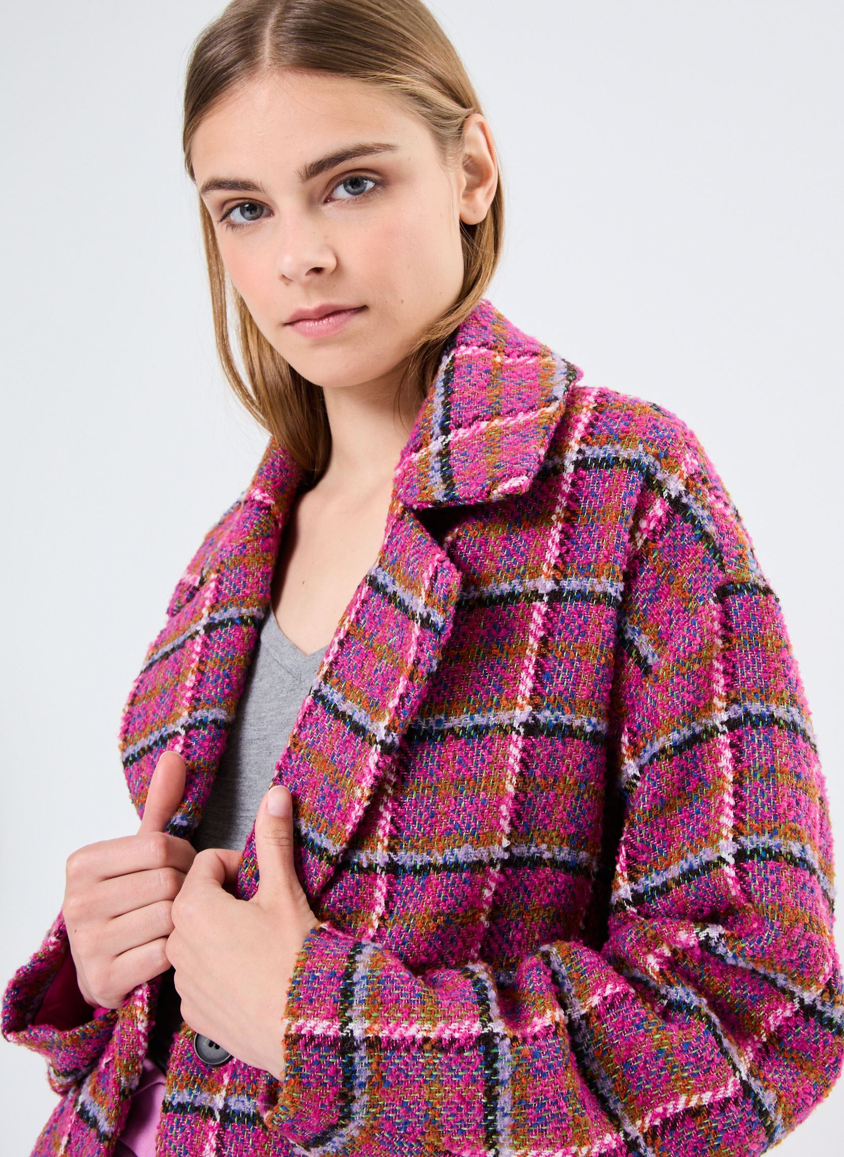Vestes de blazer Young Ladies Woven Jacket PL229CH femme rose Lili Sidonio Vestes de blazer Young Ladies Woven Jacket PL229CH femme rose FUSHIA