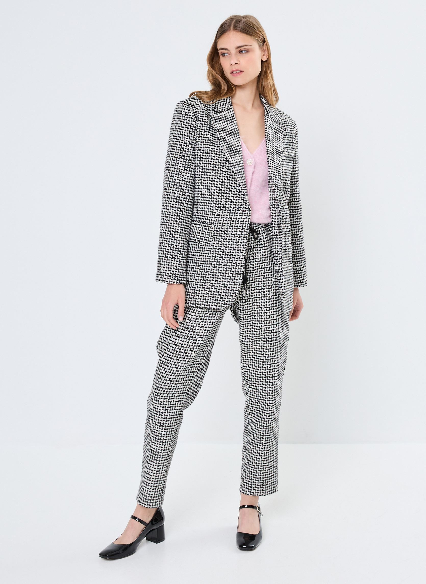 Blazer Young Ladies Woven Blazer damen schwarz Lili Sidonio Blazer Young Ladies Woven Blazer damen schwarz BLACK/WHITE