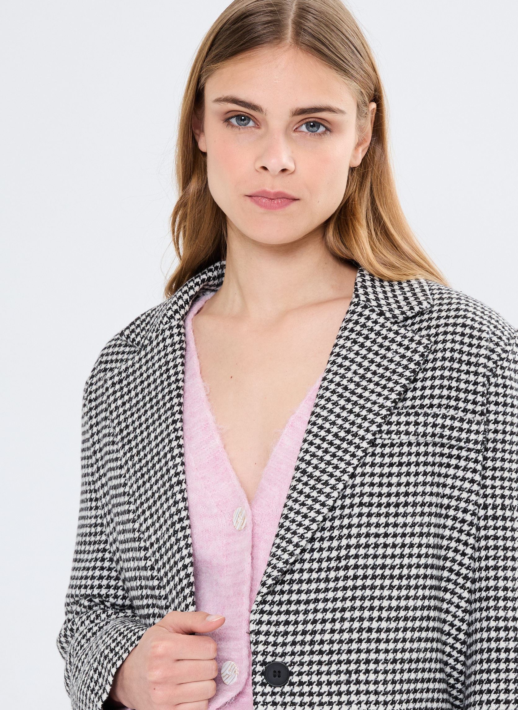 Blazer Young Ladies Woven Blazer damen schwarz Lili Sidonio Blazer Young Ladies Woven Blazer damen schwarz BLACK/WHITE