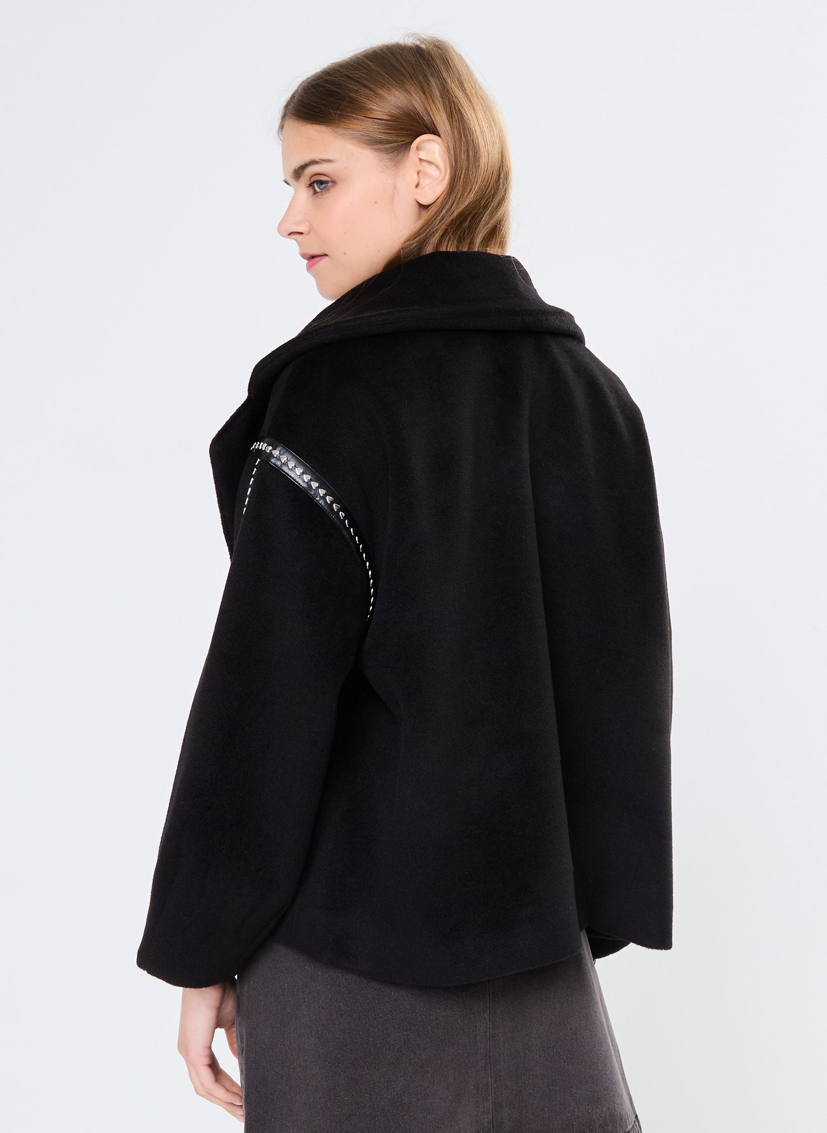 Manteaux Young Ladies Woven Coat PL264CH femme noir Lili Sidonio Manteaux Young Ladies Woven Coat PL264CH femme noir BLACK
