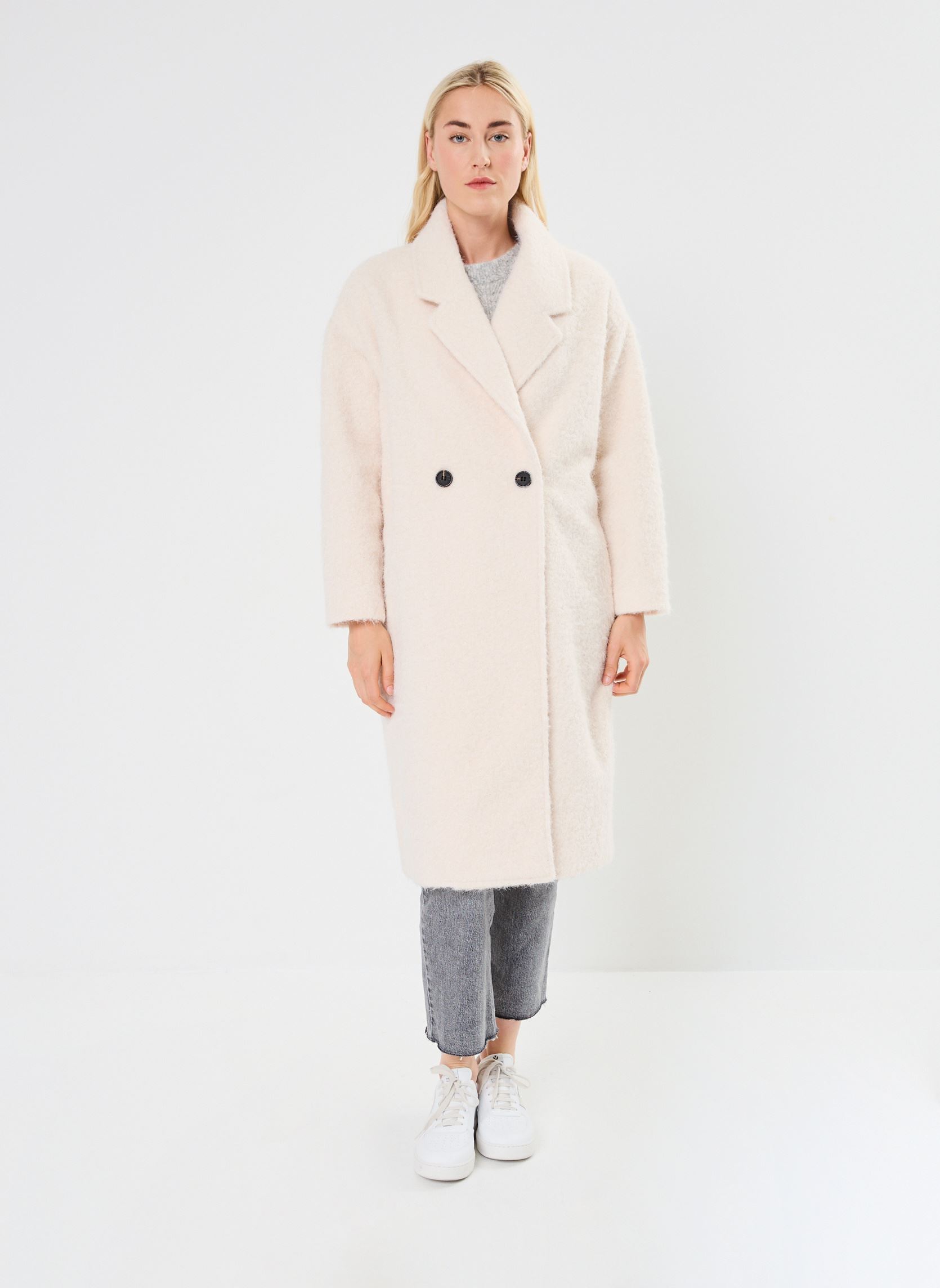 Manteaux Young Ladies Woven Coat PLF106CH femme blanc Lili Sidonio Manteaux Young Ladies Woven Coat PLF106CH femme blanc OFFWHITE