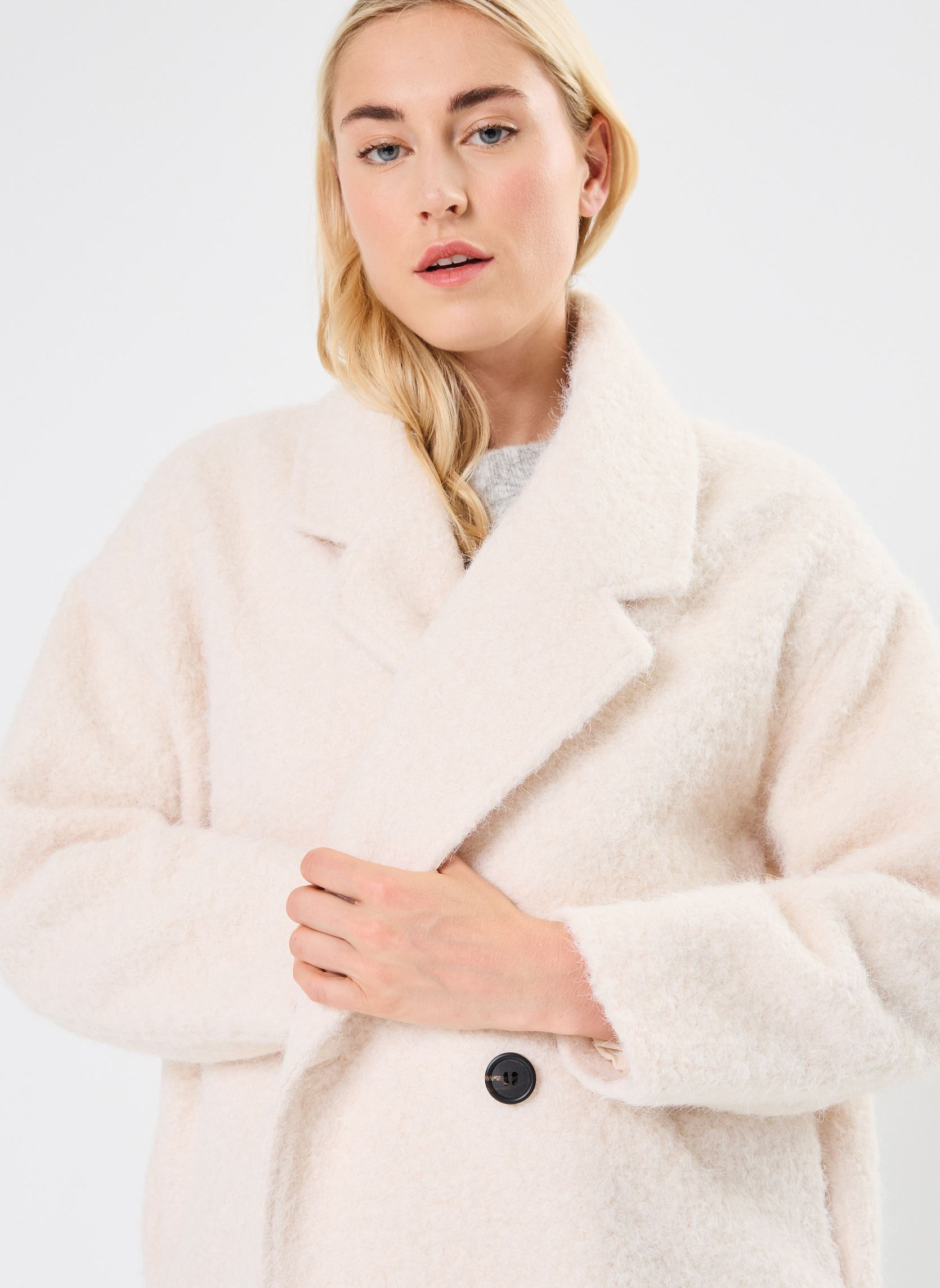 Manteaux Young Ladies Woven Coat PLF106CH femme blanc Lili Sidonio Manteaux Young Ladies Woven Coat PLF106CH femme blanc OFFWHITE