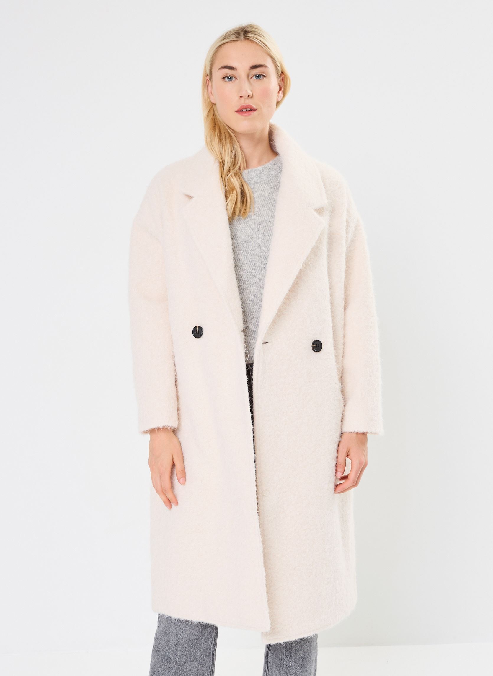 Manteaux Young Ladies Woven Coat PLF106CH femme blanc Lili Sidonio Manteaux Young Ladies Woven Coat PLF106CH femme blanc OFFWHITE