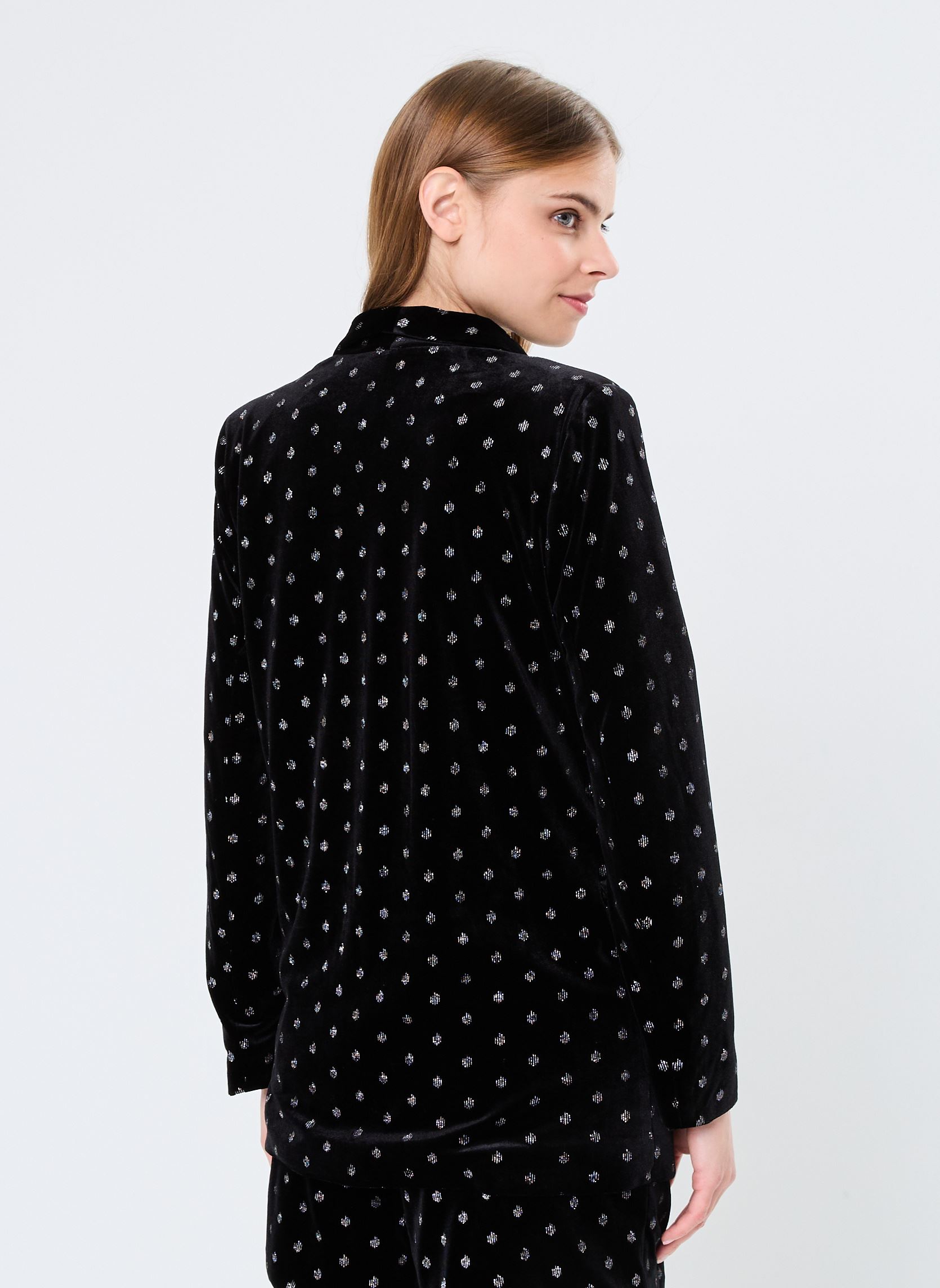 Blazer Young Ladies Knitted Blazer damen schwarz Lili Sidonio Blazer Young Ladies Knitted Blazer damen schwarz BLACK