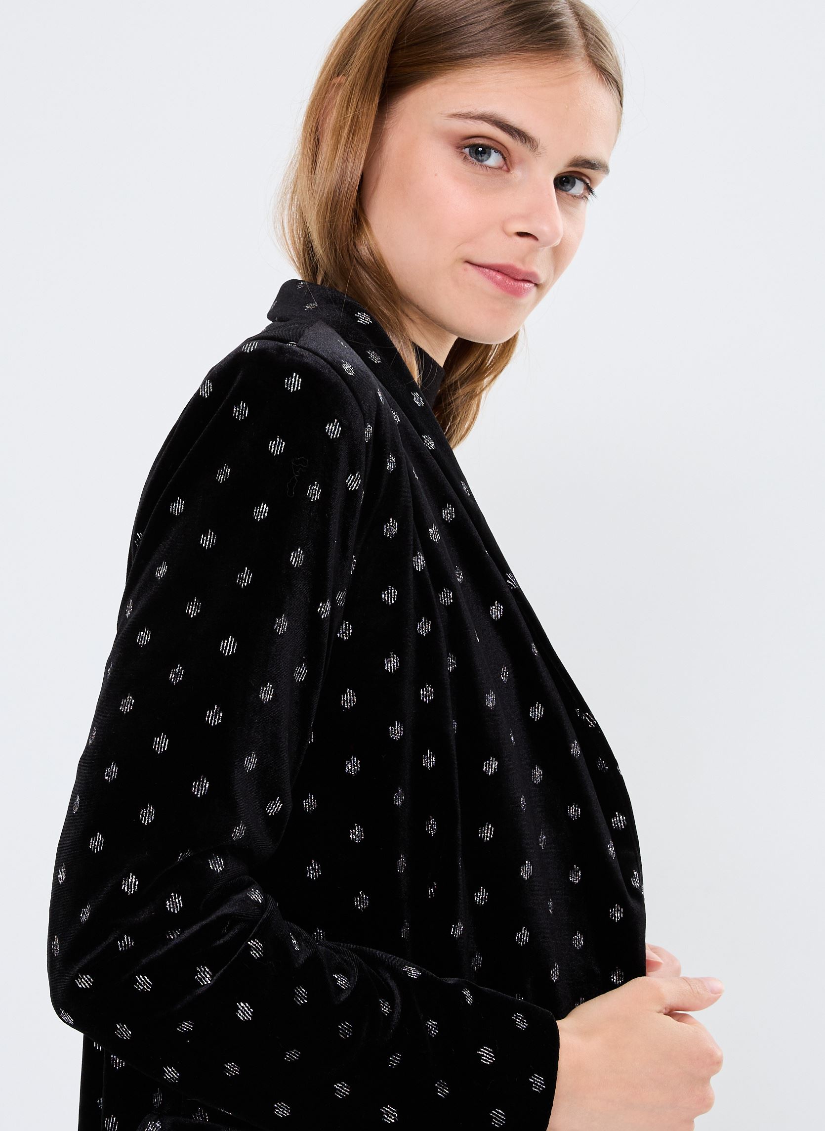 Blazer Young Ladies Knitted Blazer damen schwarz Lili Sidonio Blazer Young Ladies Knitted Blazer damen schwarz BLACK