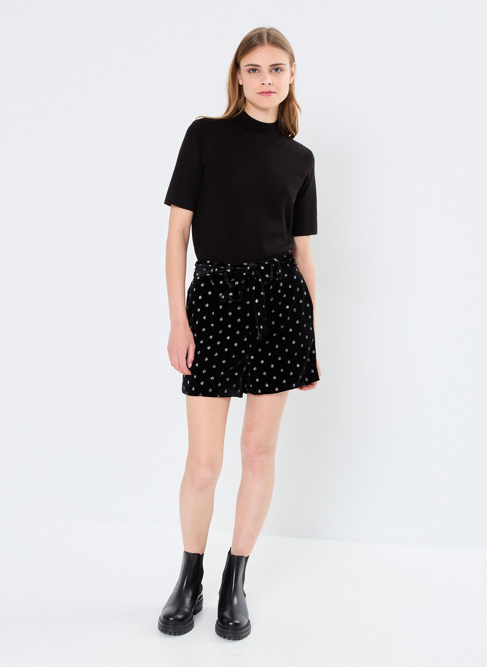 Pantaloncini Young Ladies Knitted Shorts donna nero Lili Sidonio Pantaloncini Young Ladies Knitted Shorts donna nero BLACK