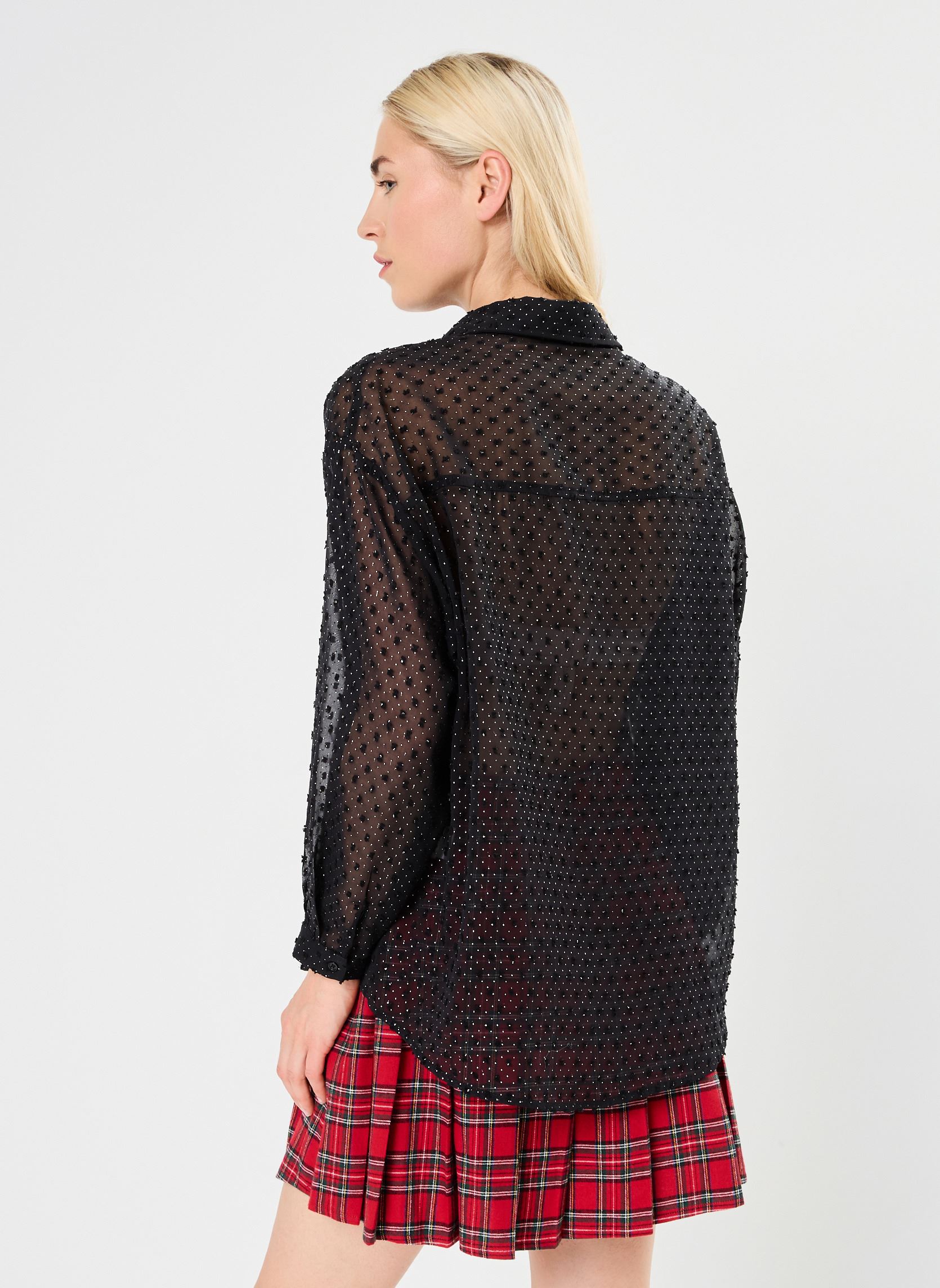 Chemises manches longues Young Ladies Woven Shirt femme noir Lili Sidonio Chemises manches longues Young Ladies Woven Shirt femme noir BLACK