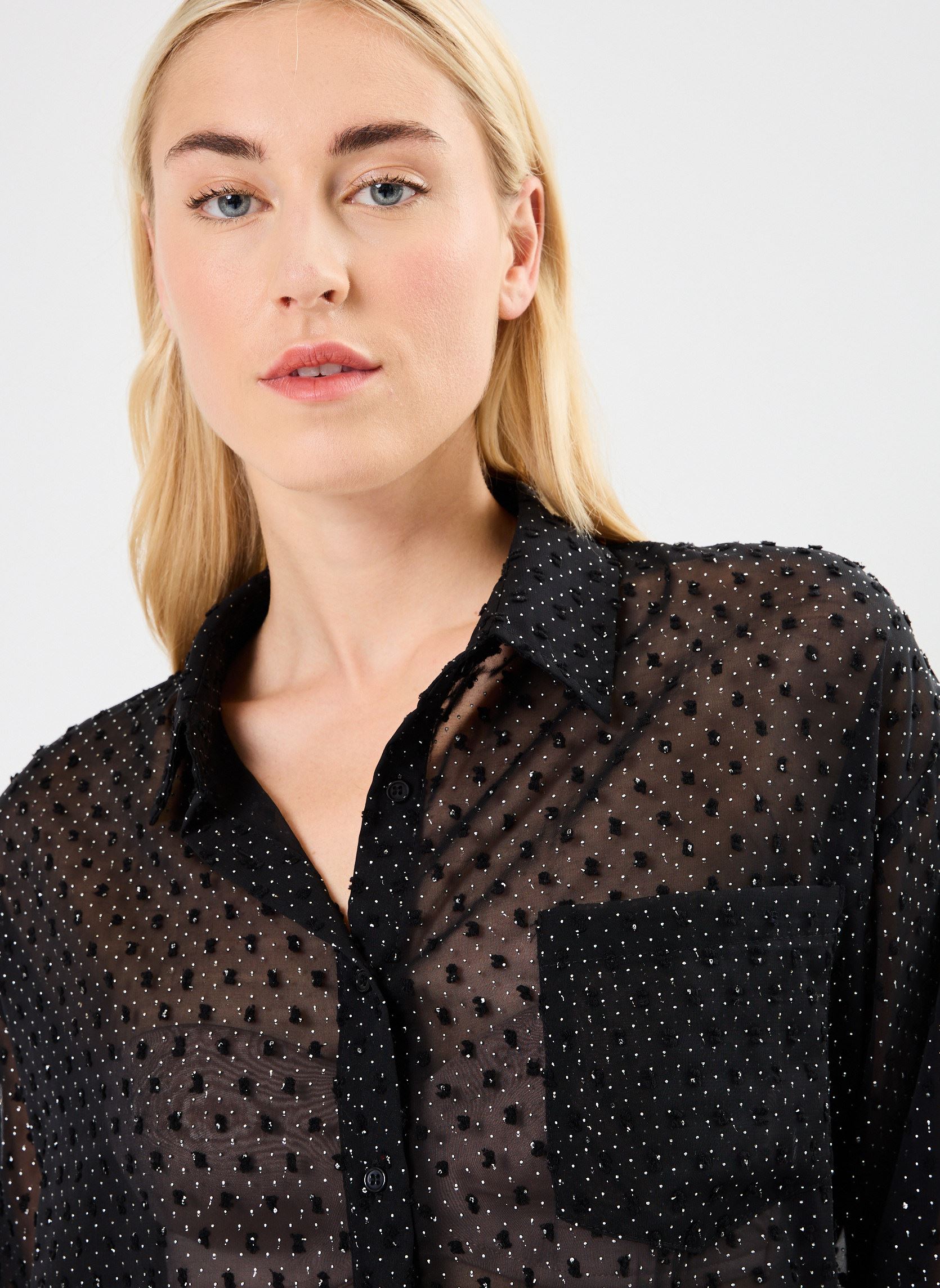 Chemises manches longues Young Ladies Woven Shirt femme noir Lili Sidonio Chemises manches longues Young Ladies Woven Shirt femme noir BLACK
