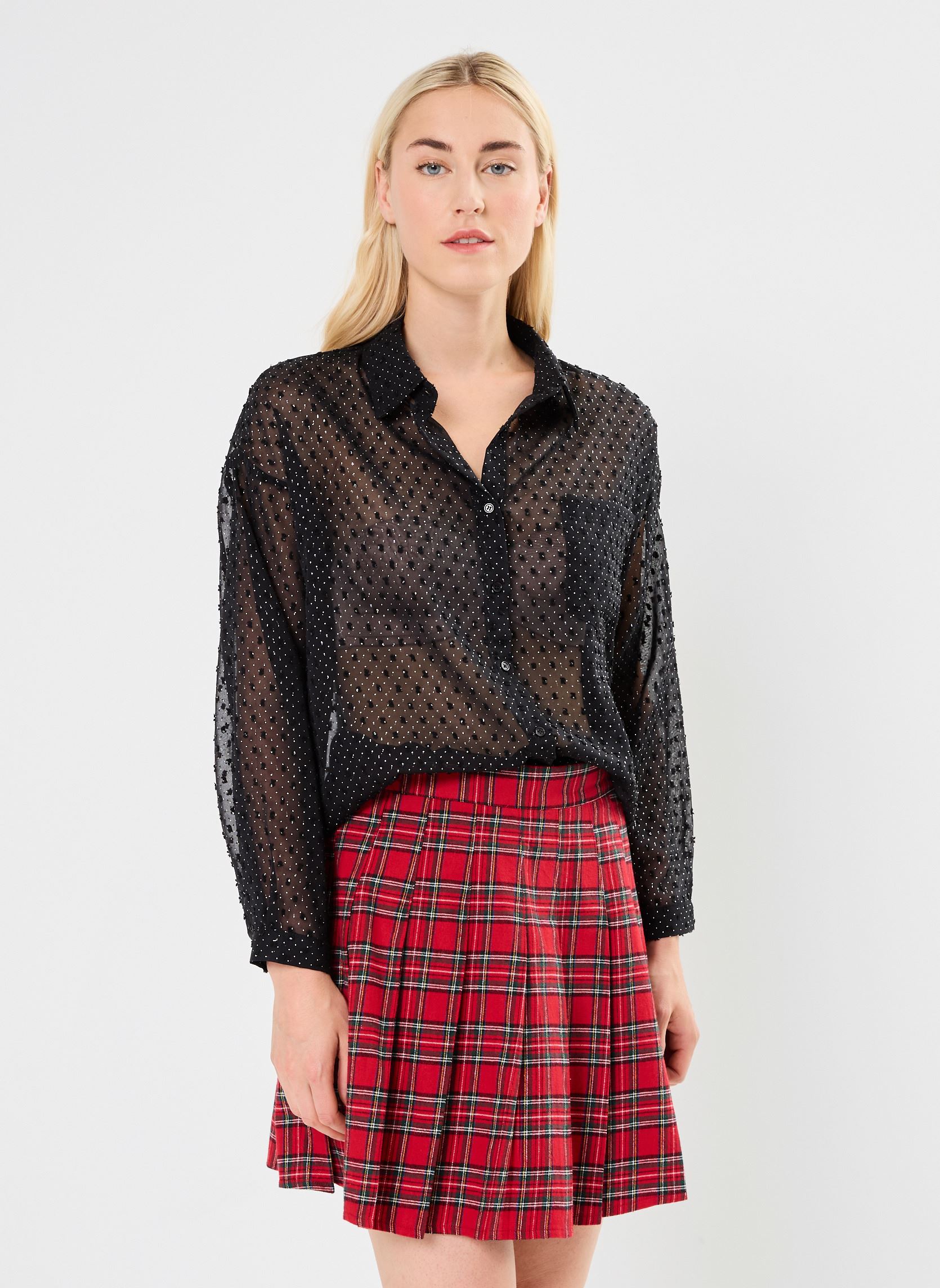 Chemises manches longues Young Ladies Woven Shirt femme noir Lili Sidonio Chemises manches longues Young Ladies Woven Shirt femme noir BLACK