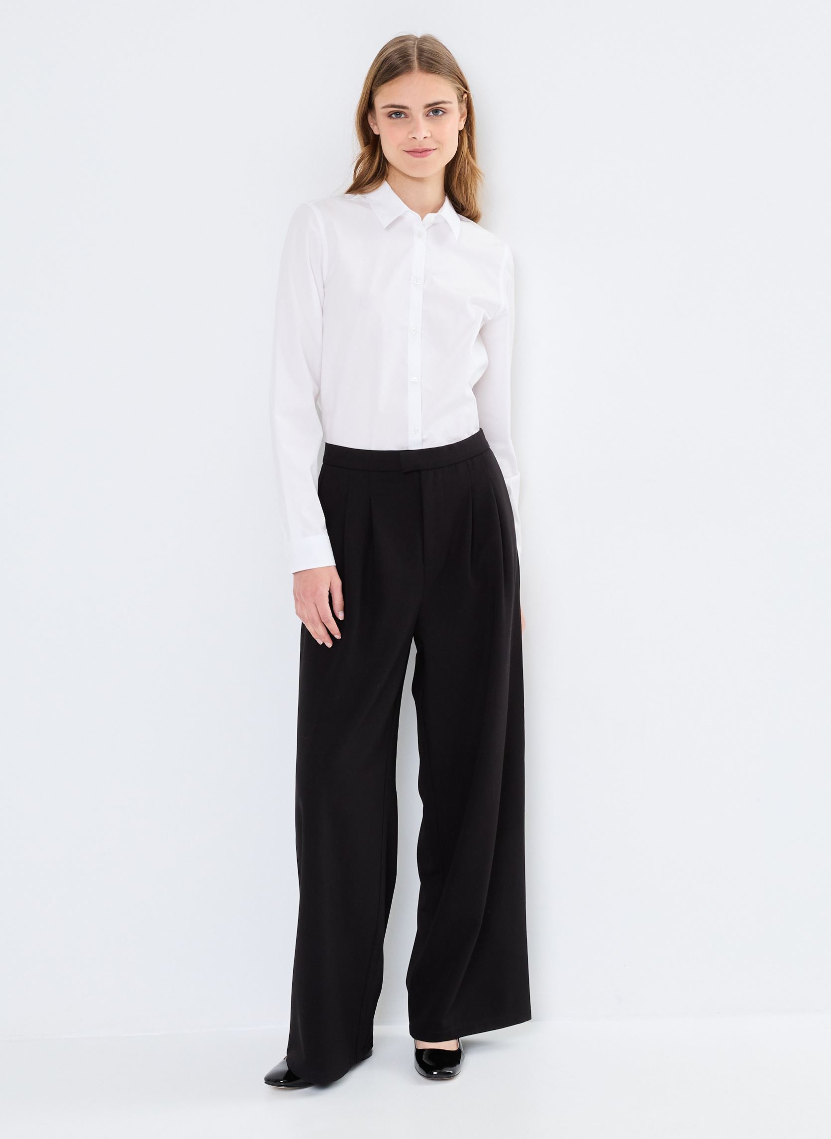 Pantalons larges Young Ladies Woven Wide Pants femme noir Lili Sidonio Pantalons larges Young Ladies Woven Wide Pants femme noir BLACK
