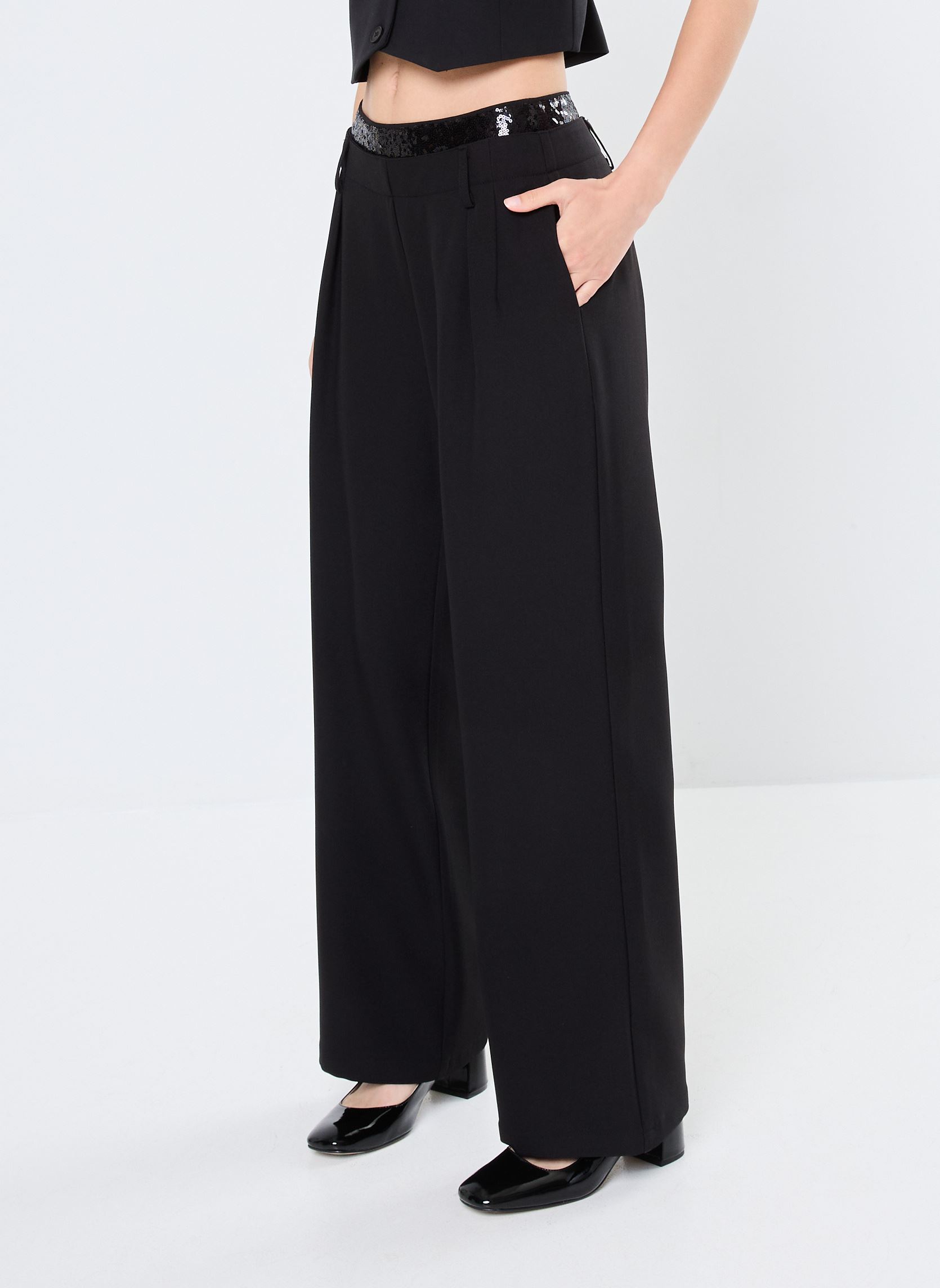 Pantalons larges Young Ladies Woven Pants TLF149CH femme noir Lili Sidonio Pantalons larges Young Ladies Woven Pants TLF149CH femme noir BLACK