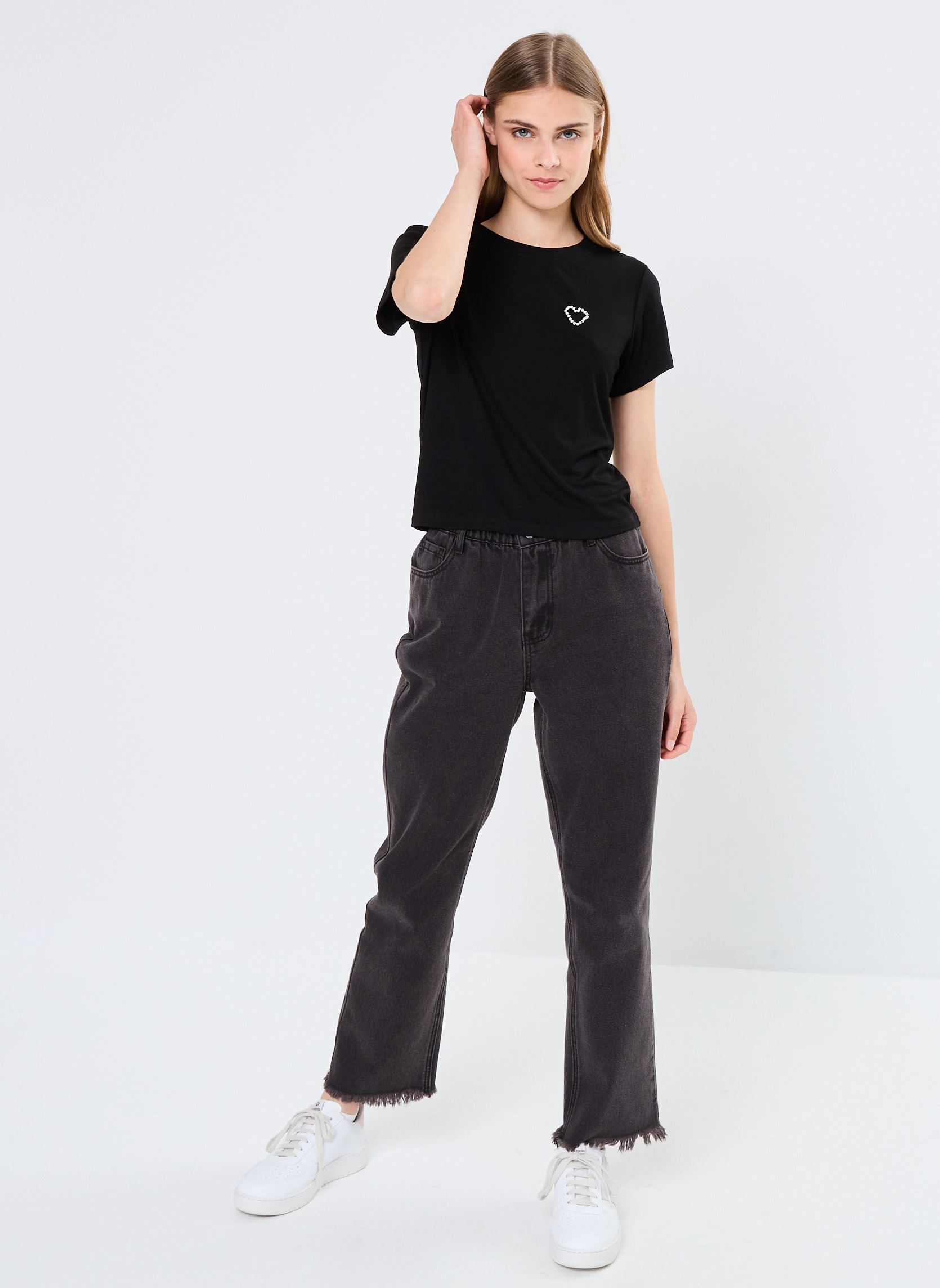 T-shirt a maniche corte Young Ladies Knitted Tee TLF158CN donna nero Lili Sidonio T-shirt a maniche corte Young Ladies Knitted Tee TLF158CN donna nero BLACK