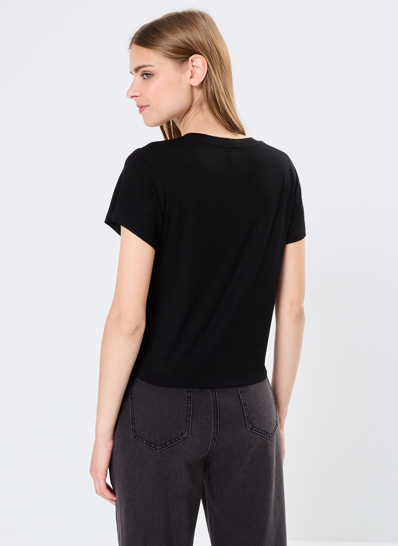 T-shirt a maniche corte Young Ladies Knitted Tee TLF158CN donna nero Lili Sidonio T-shirt a maniche corte Young Ladies Knitted Tee TLF158CN donna nero BLACK
