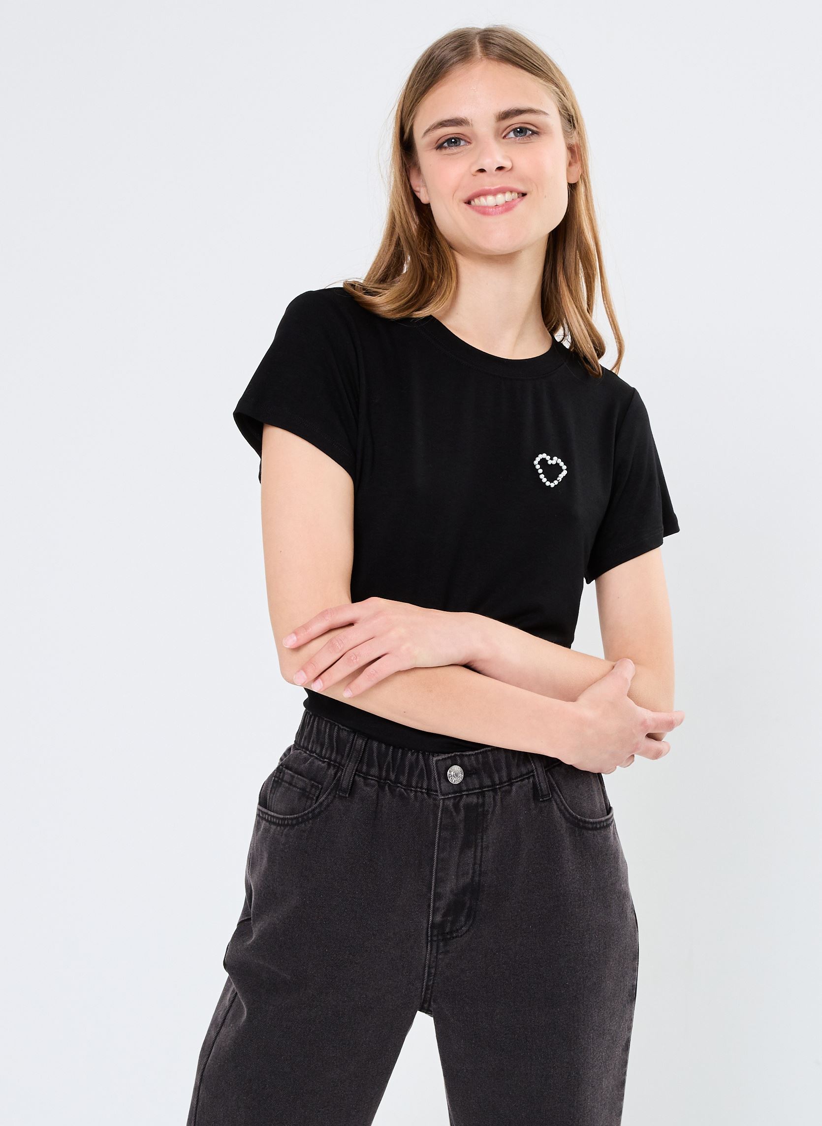 T-shirt a maniche corte Young Ladies Knitted Tee TLF158CN donna nero Lili Sidonio T-shirt a maniche corte Young Ladies Knitted Tee TLF158CN donna nero BLACK