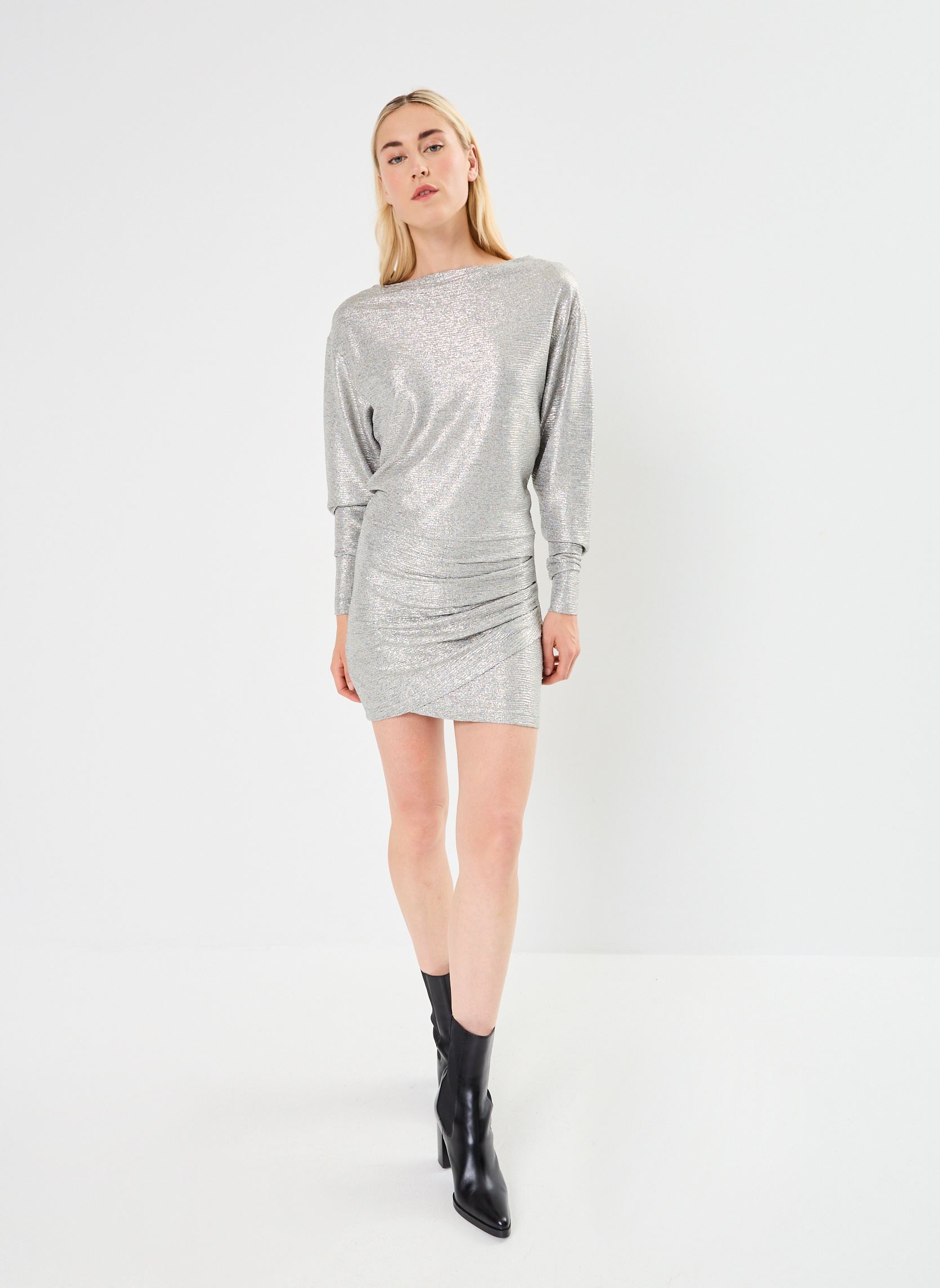 Jurken Robe courte dames zilver Replay Jurken Robe courte dames zilver SILVER