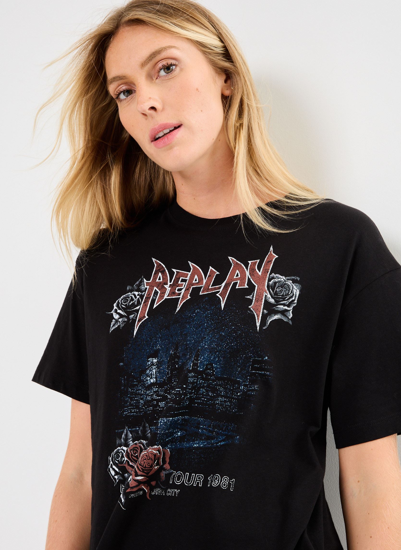 Top Elegante Replay Camiseta Sin Mangas REPLAY Mujer - Algodón