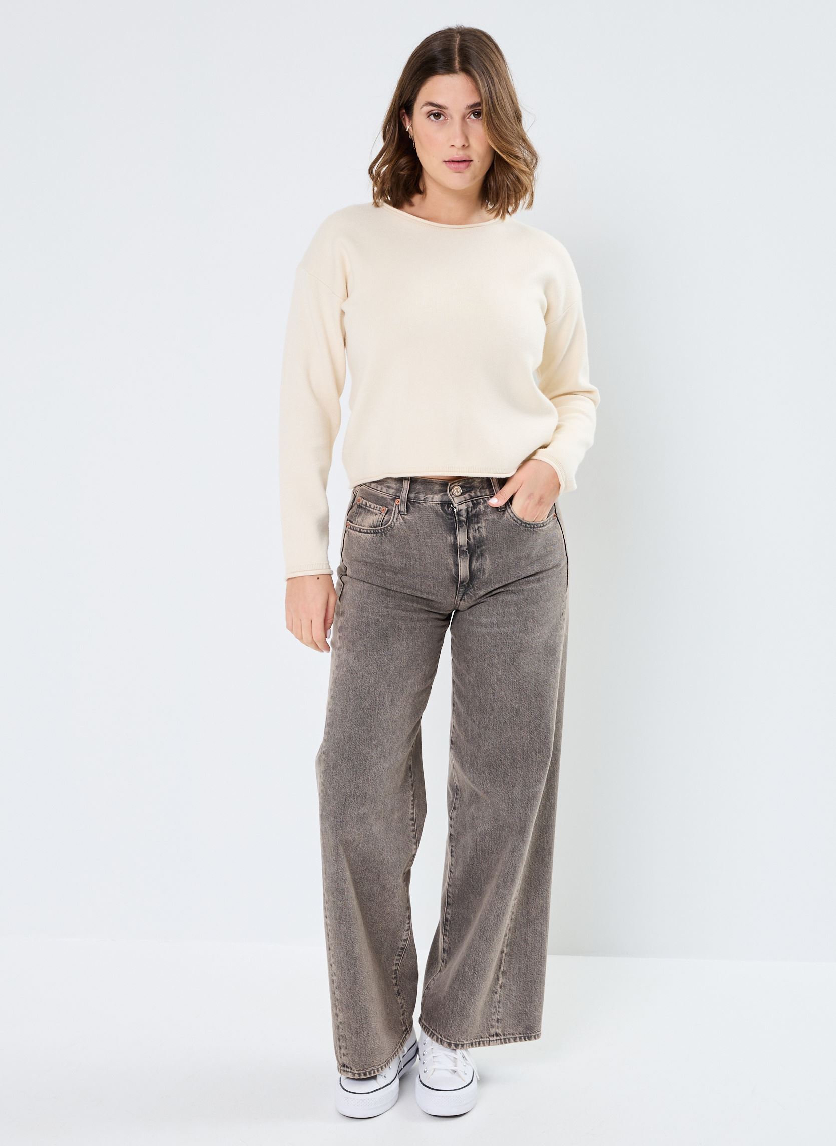 Weite Jeans Amelye Jean Large damen grau Replay Weite Jeans Amelye Jean Large damen grau MEDIUM GREY