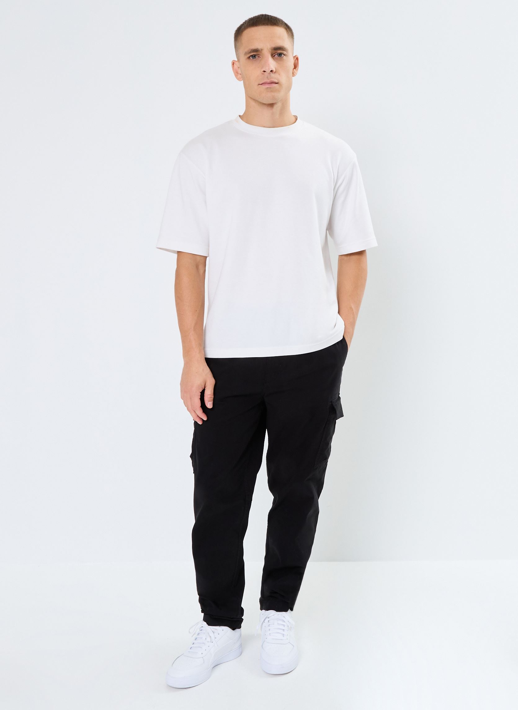 Pantaloni chino Cargo taille elastic uomo nero Replay Pantaloni chino Cargo taille elastic uomo nero BLACK