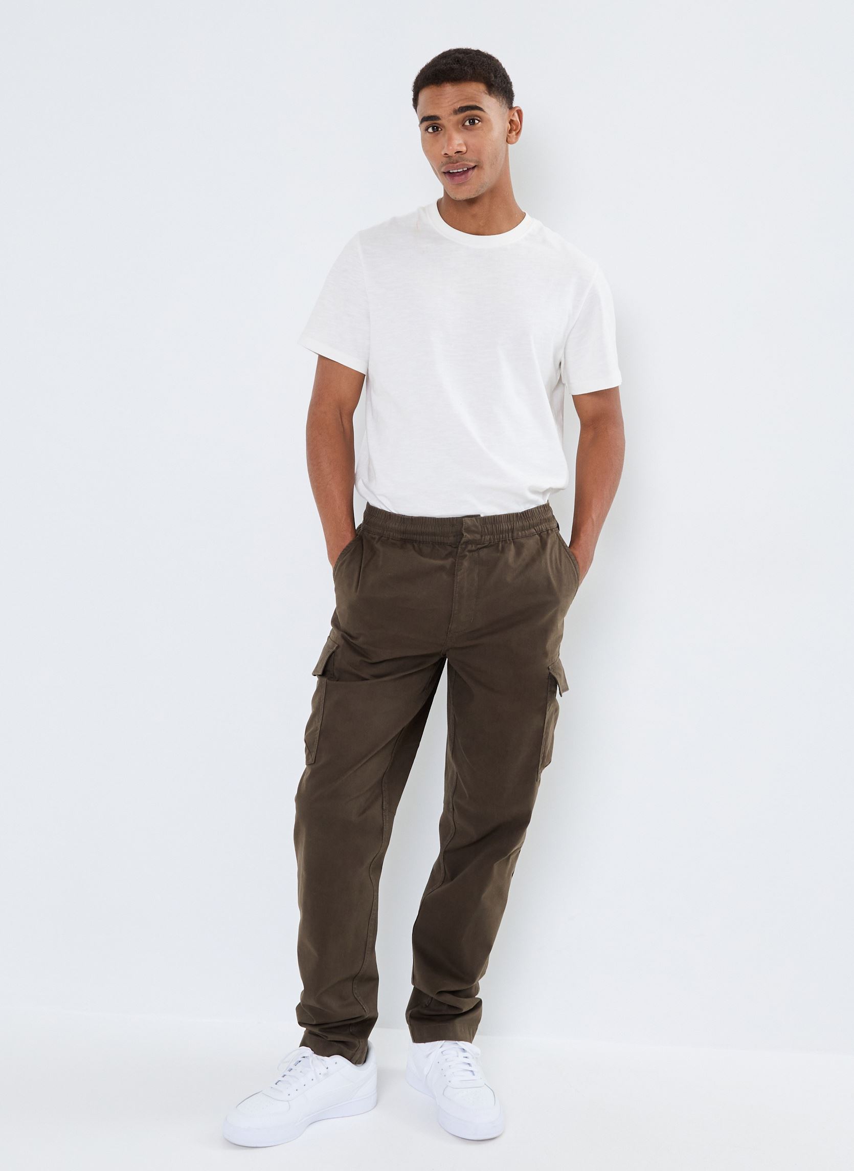 Chino-Hosen Cargo taille elastic herren grün Replay Chino-Hosen Cargo taille elastic herren grün DARK OLIVE