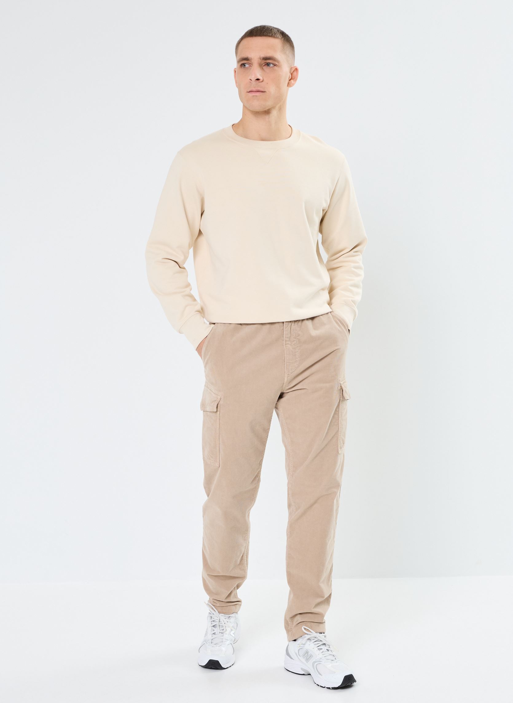 Chino-Hosen Cargo taille elastic herren beige Replay Chino-Hosen Cargo taille elastic herren beige STONE
