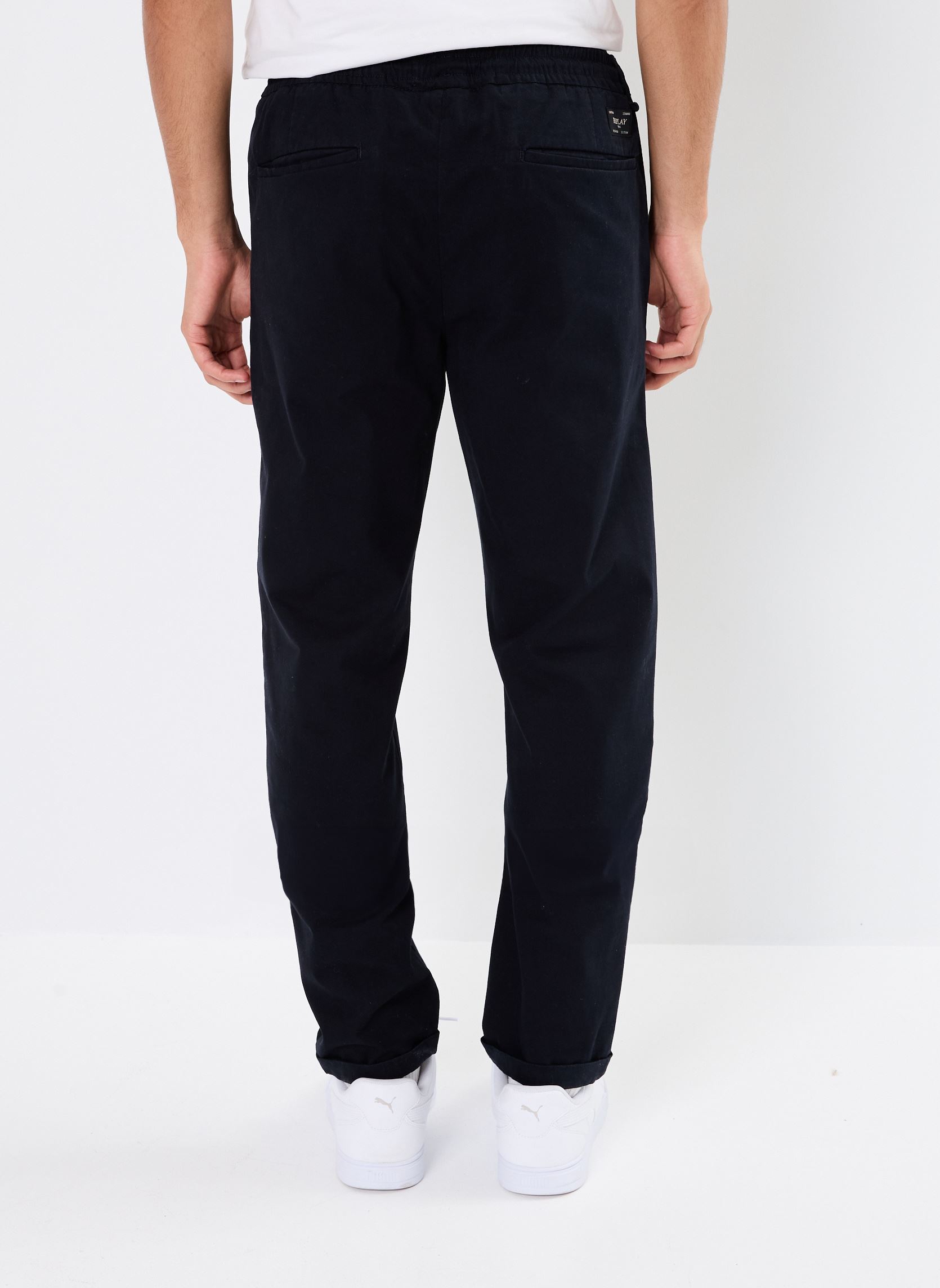 Pantalons chino Chino Taille elastic homme bleu Replay Pantalons chino Chino Taille elastic homme bleu DARK NAVY